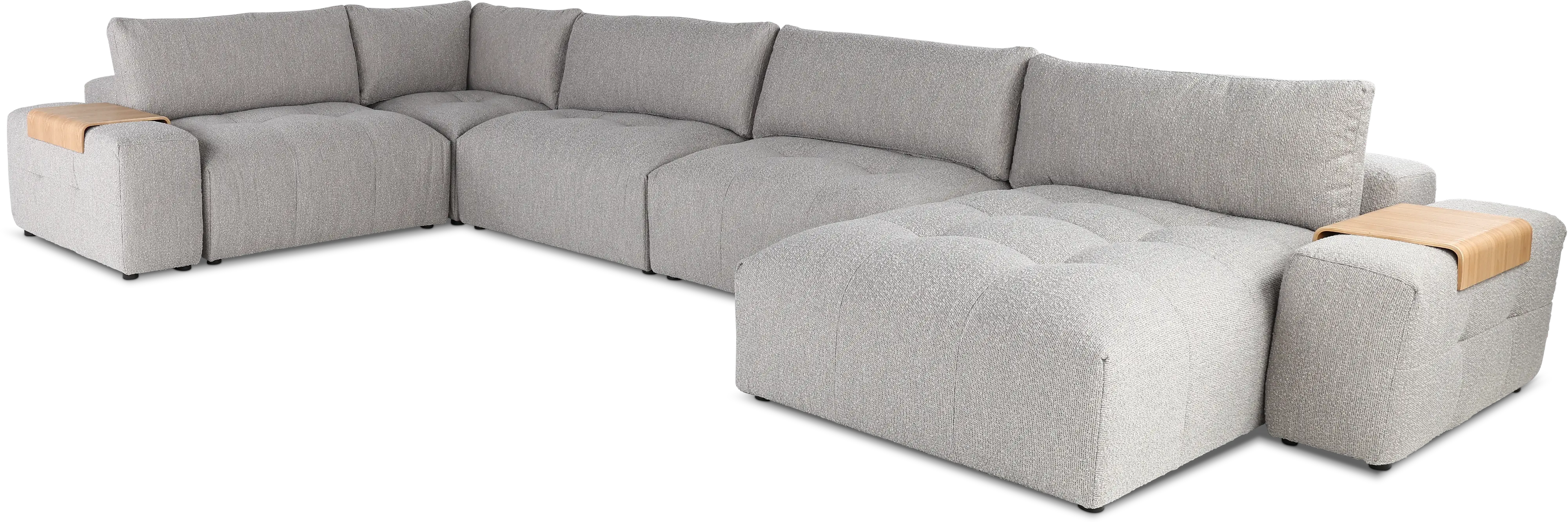 Preston Gray Modular 7 Piece Sectional-1