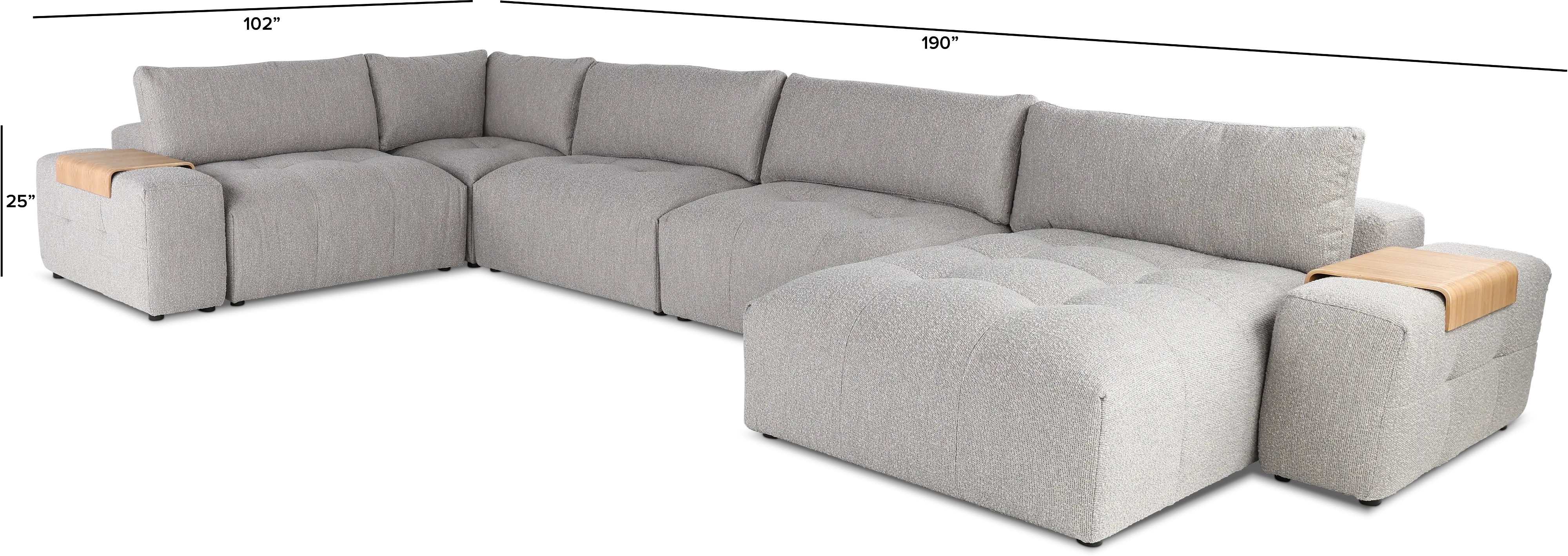 Preston Gray Modular 7 Piece Sectional-3
