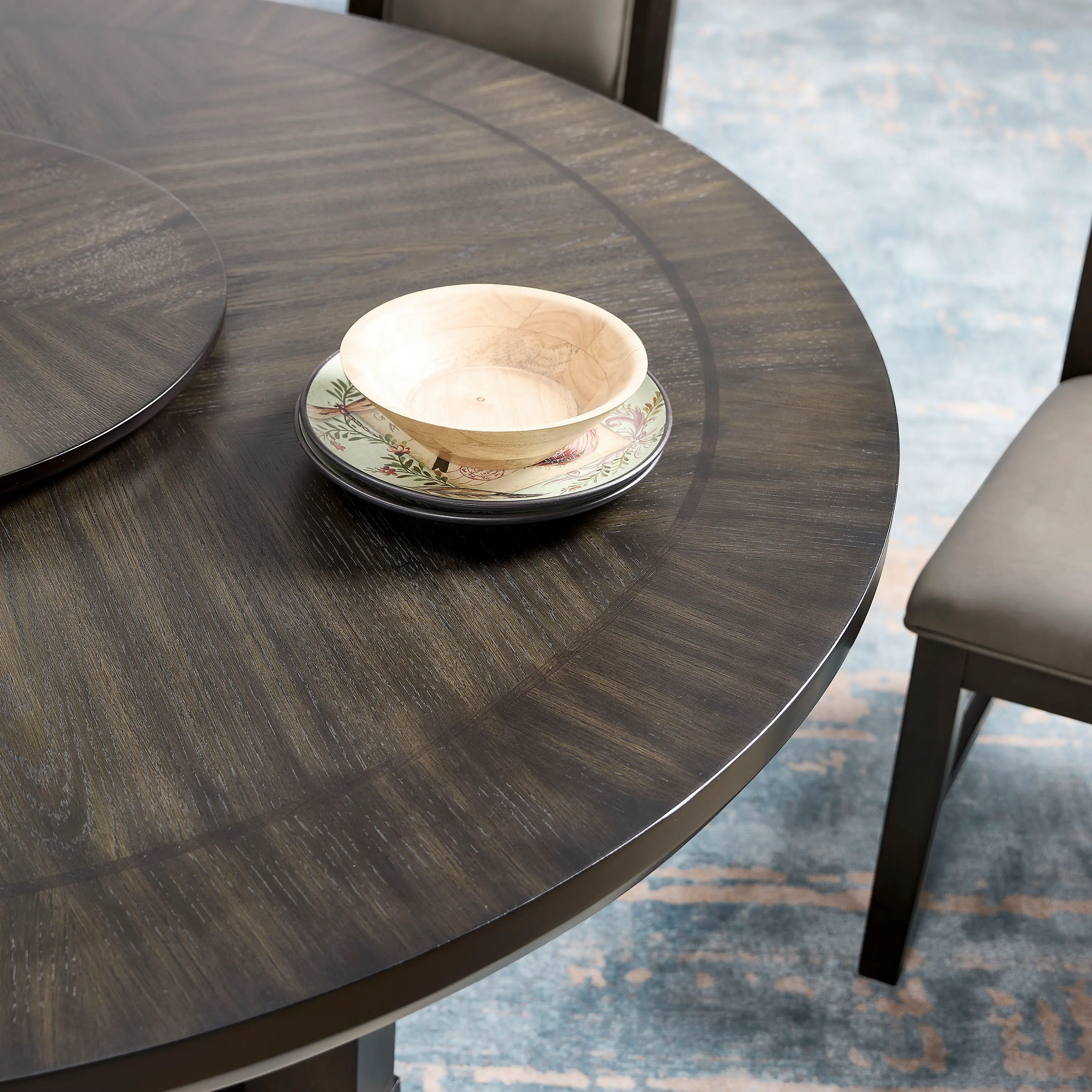 Jeffries Brown Round Dining Table-9