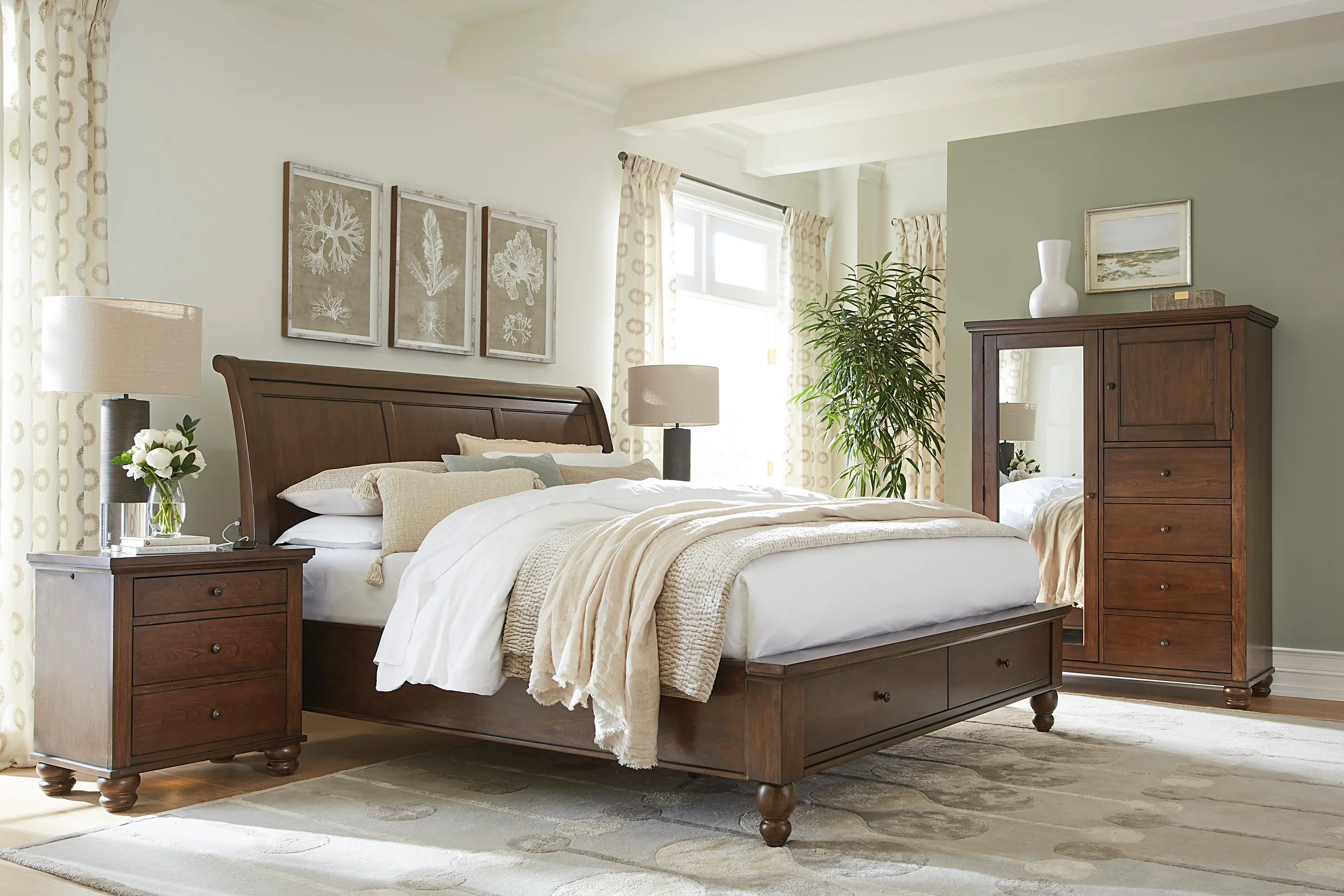 Cambridge Brown Cherry Chiffarobe-2