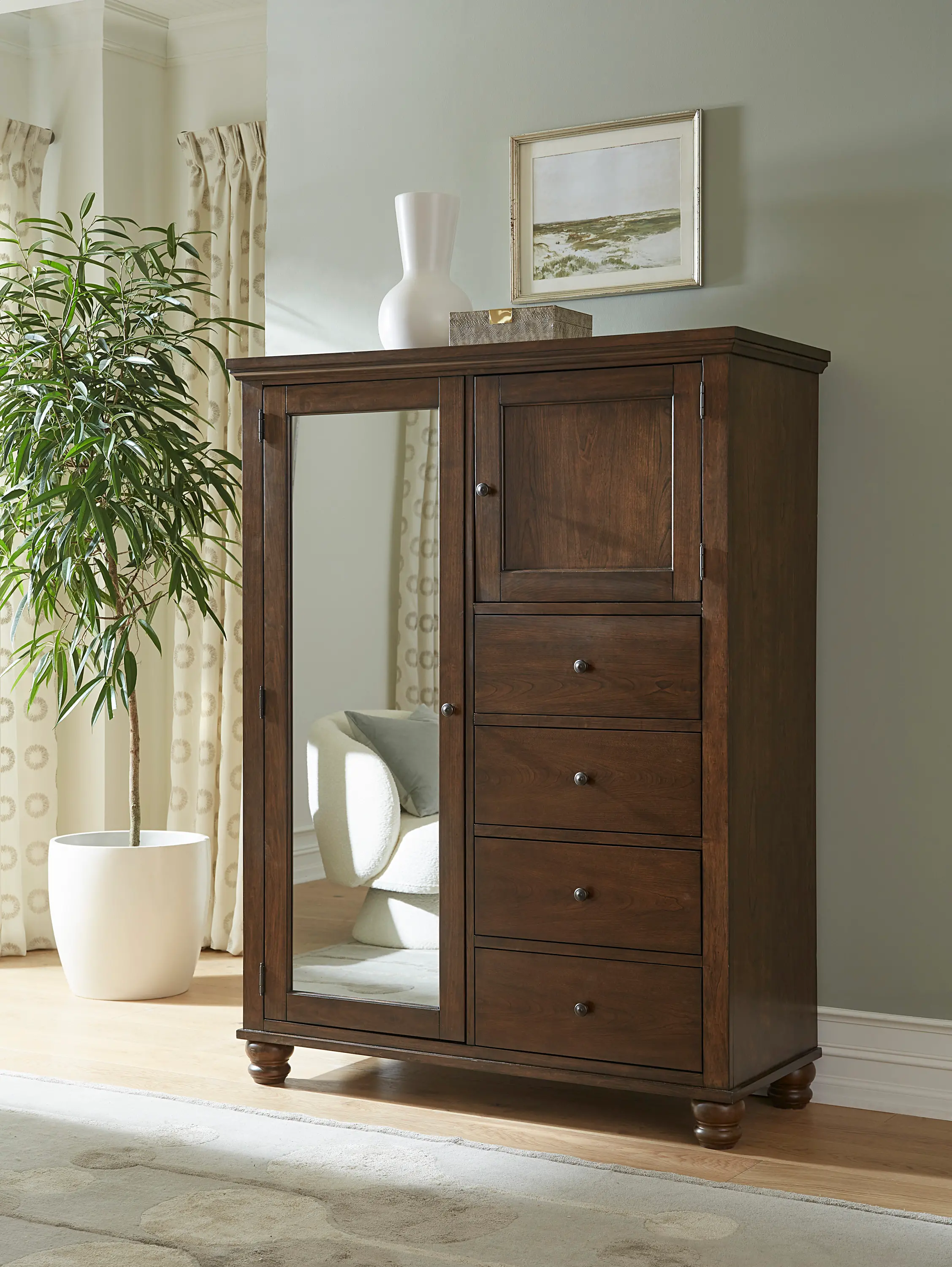 Cambridge Brown Cherry Chiffarobe-3
