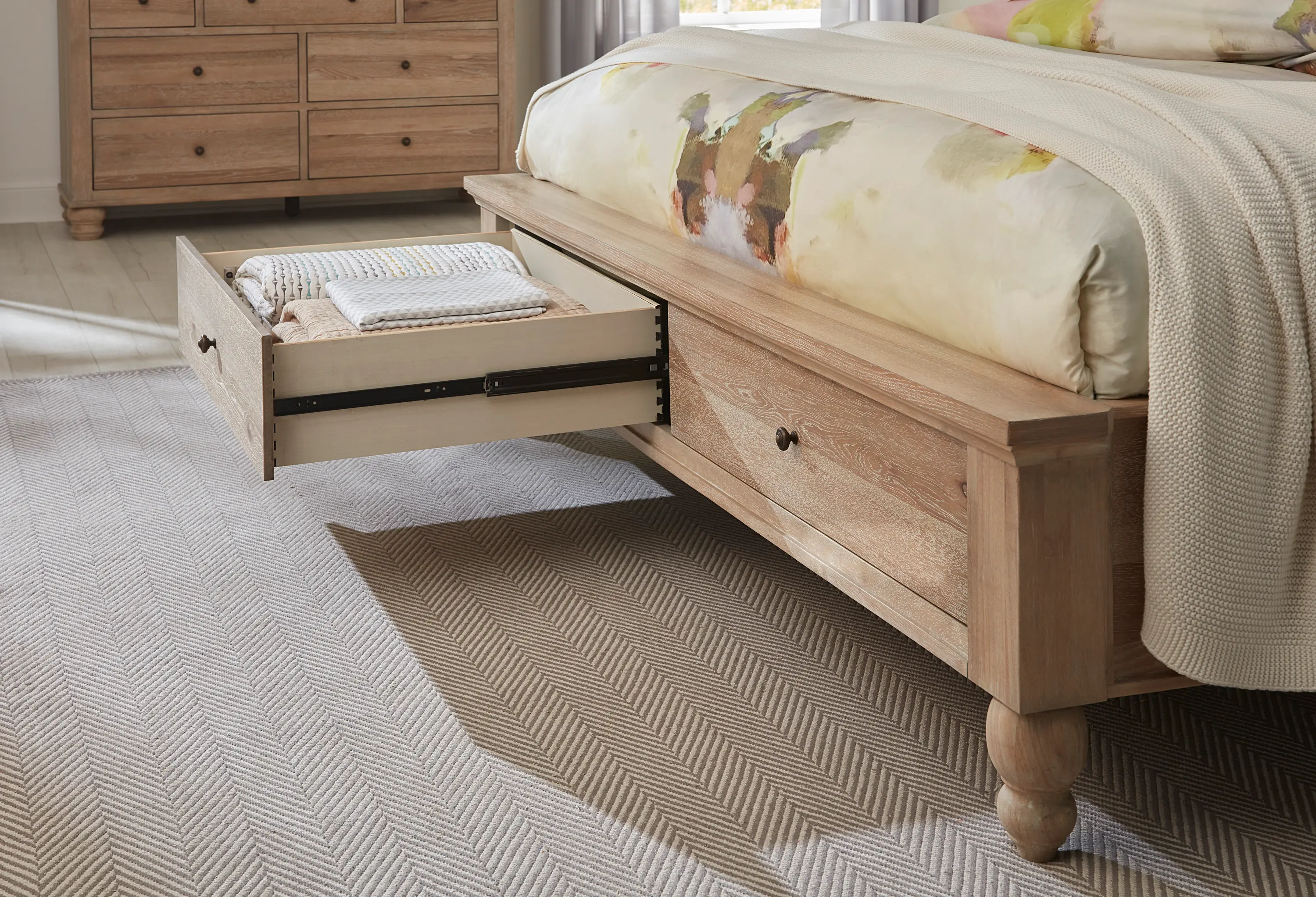 Cambridge Khaki Queen Storage Bed-4