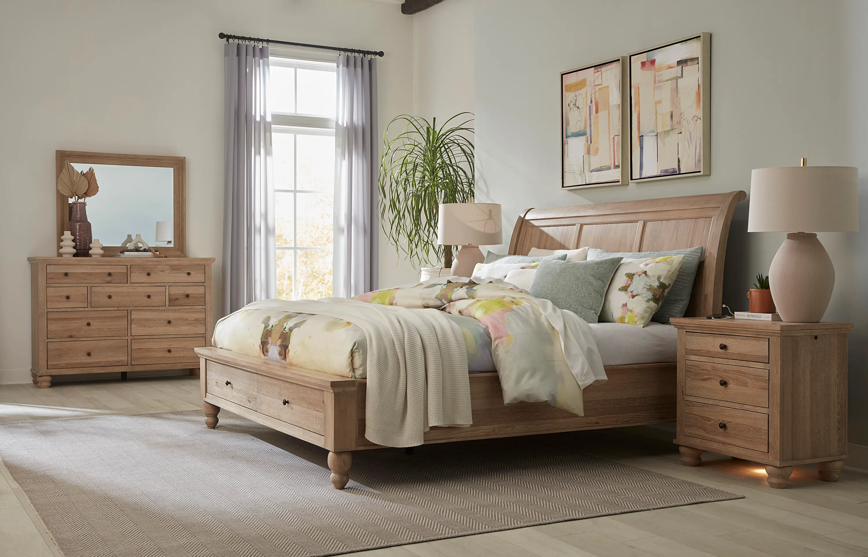 Cambridge Khaki Queen Storage Bed-5