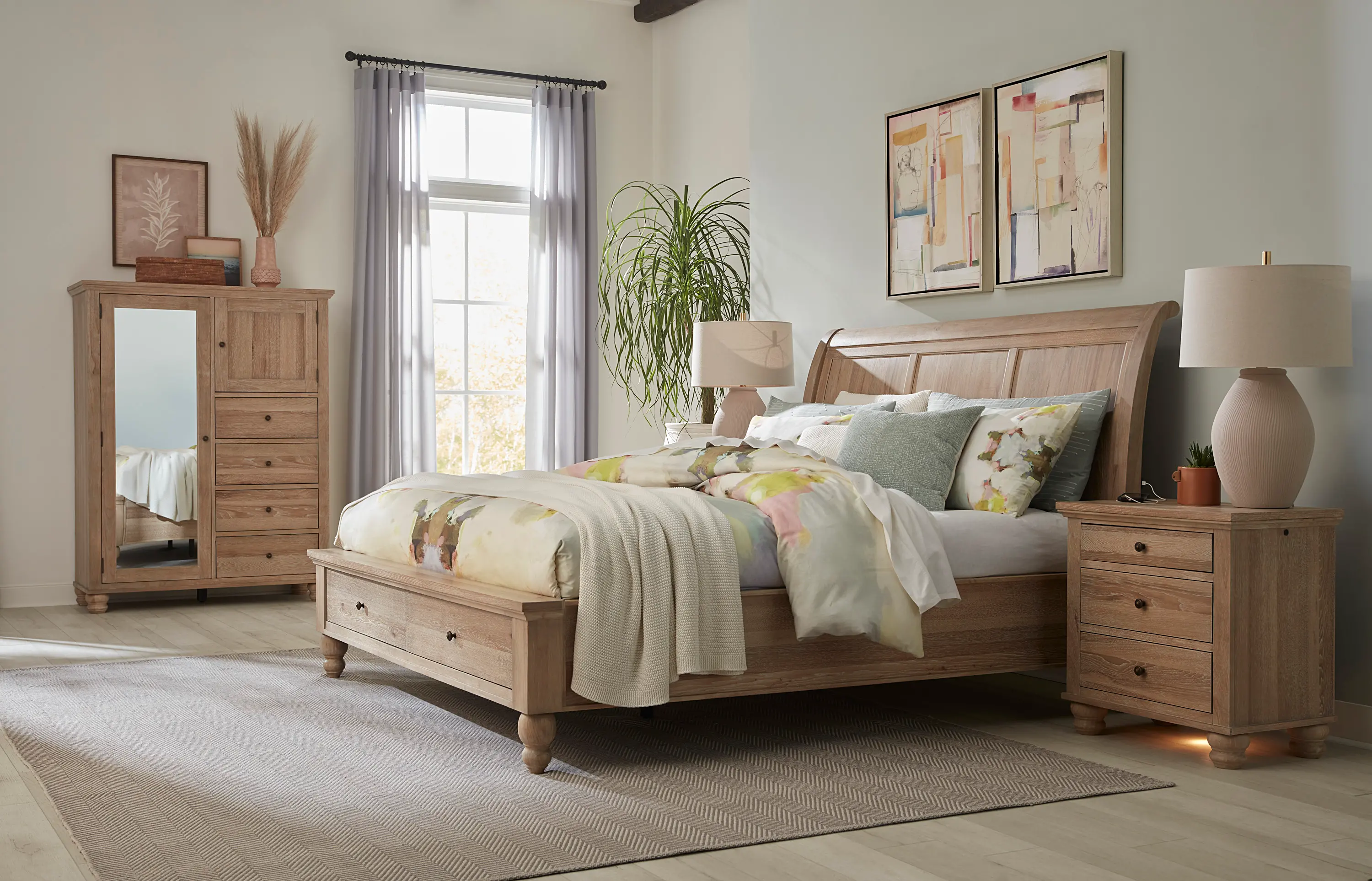 Cambridge Khaki Queen Storage Bed-6