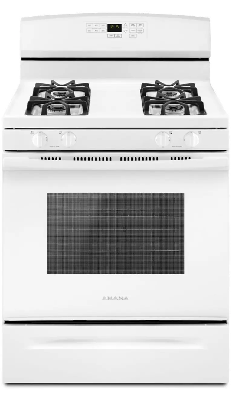 Amana 5.0 Cu Ft Gas Range - White
