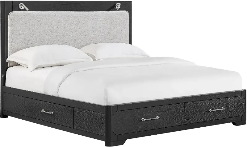 Loft Black King Storage Bed