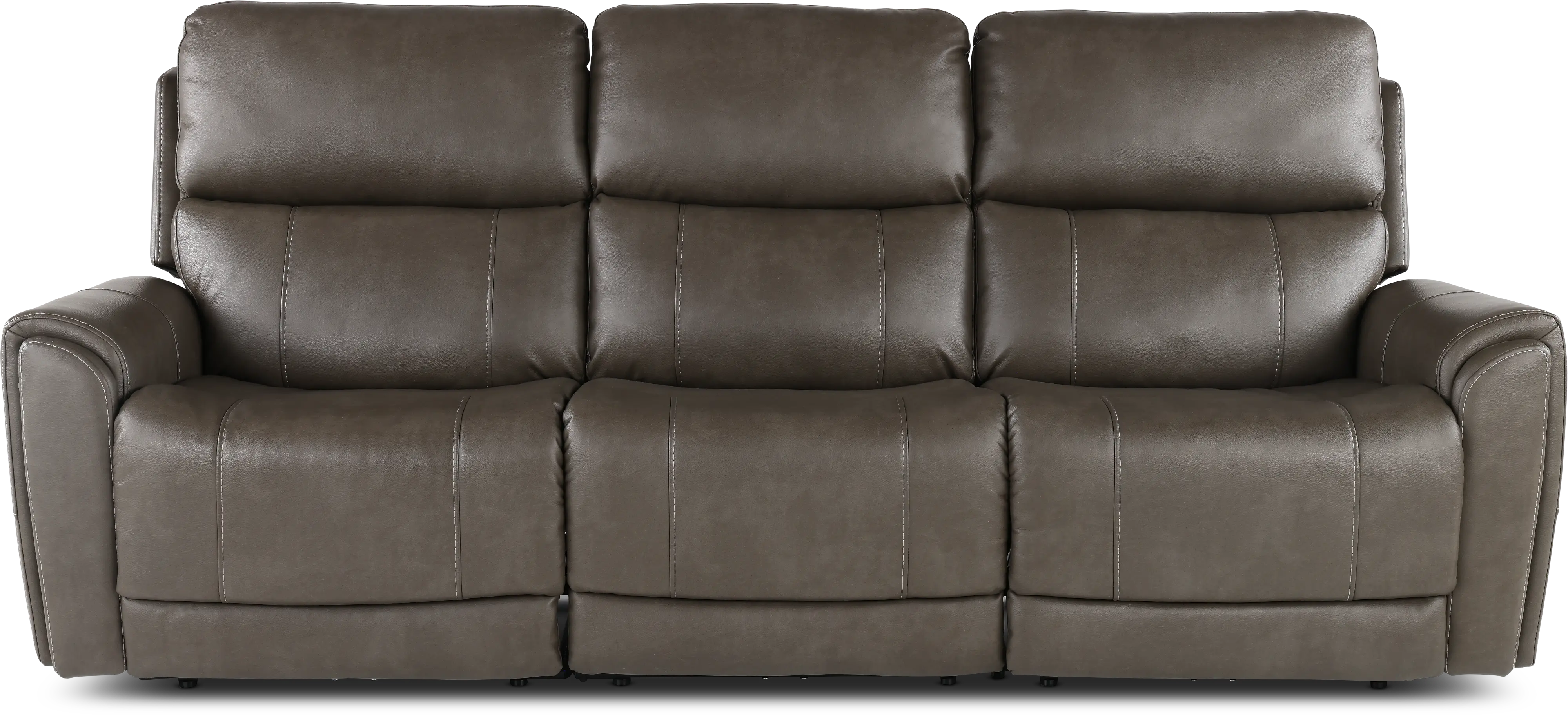 Damon Smoke Gray Power Reclining Sofa with Power Lumbar and Headrest-1