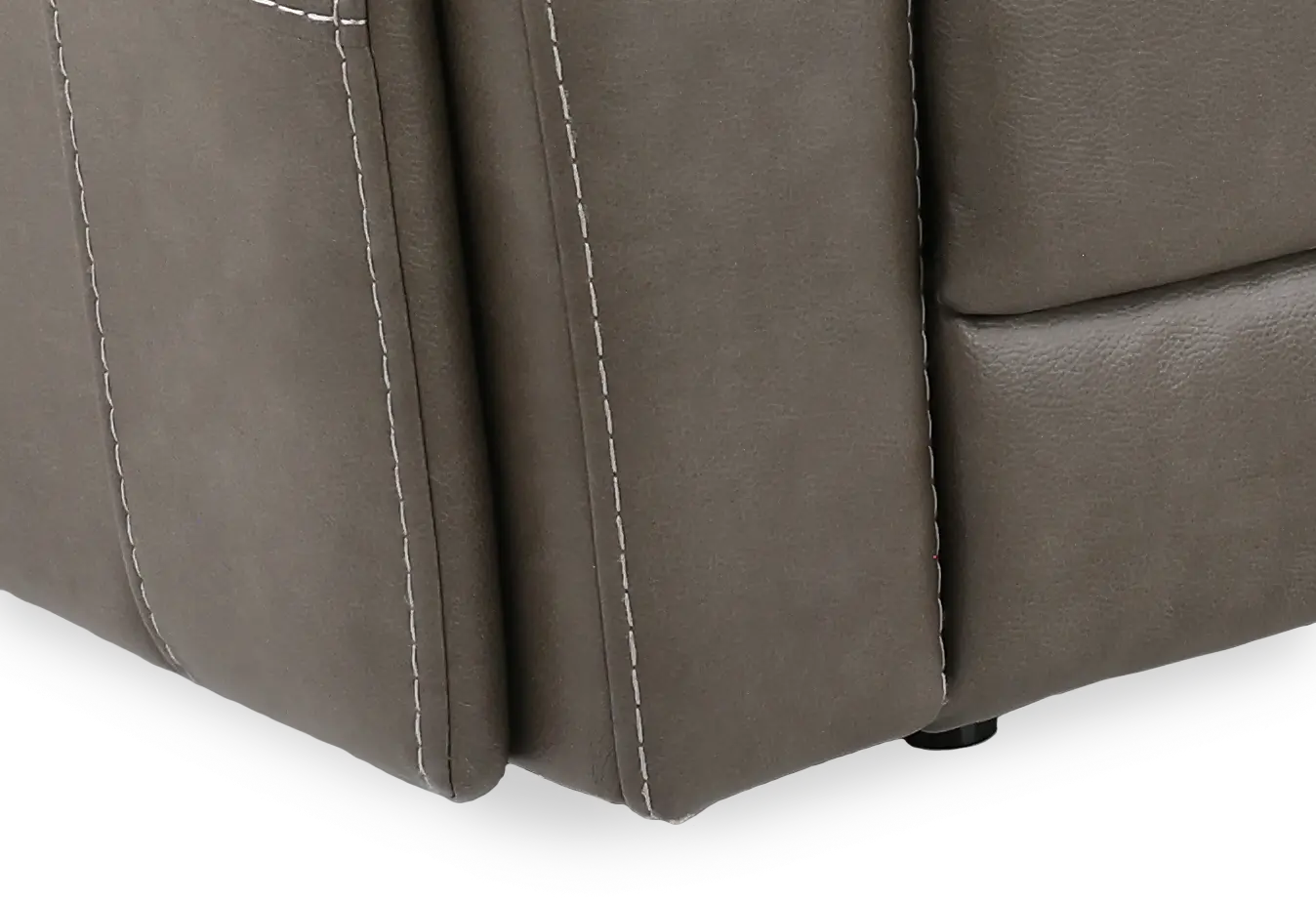 Damon Smoke Gray Power Reclining Sofa with Power Lumbar and Headrest-9