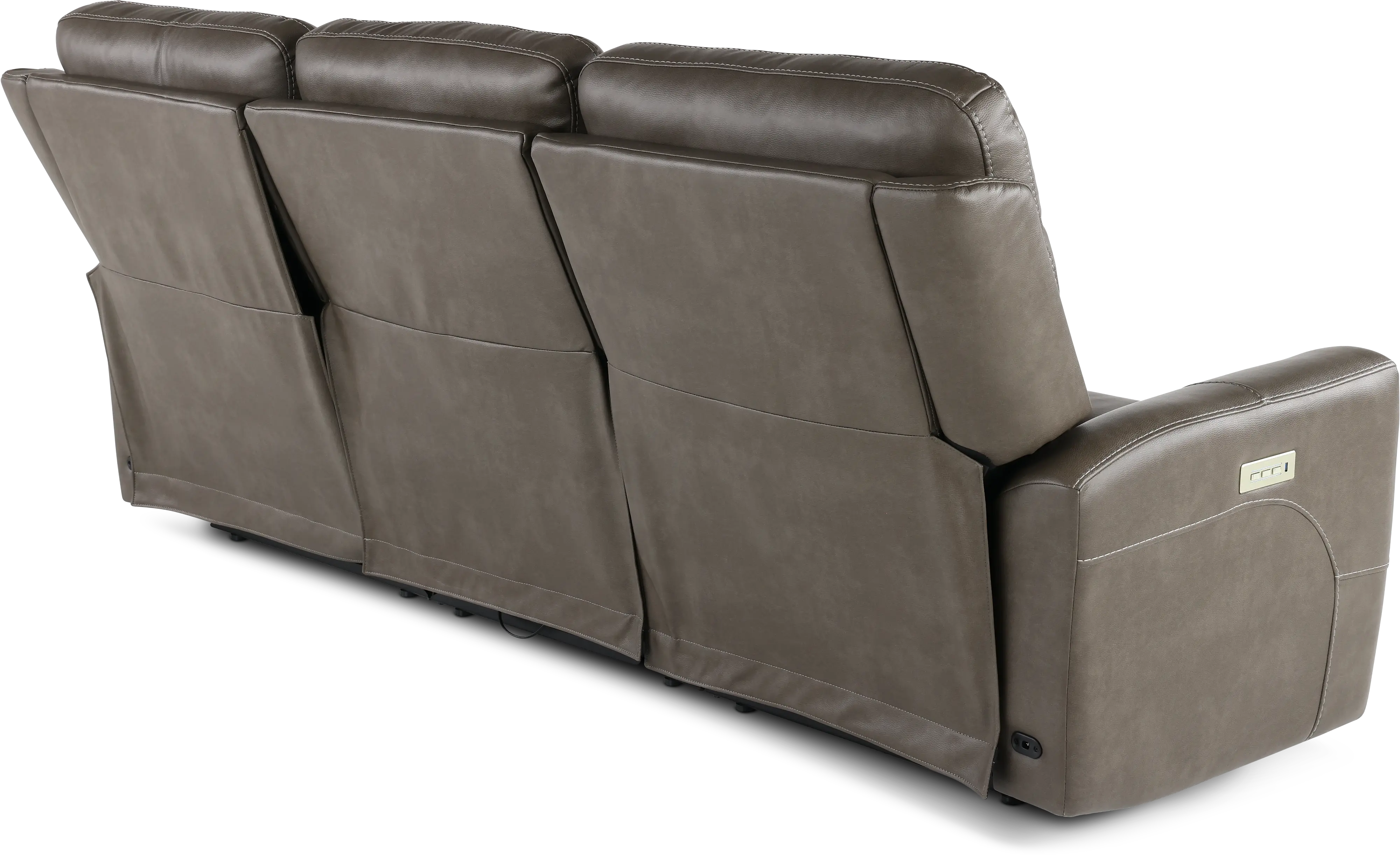 Damon Smoke Gray Power Reclining Sofa with Power Lumbar and Headrest-6