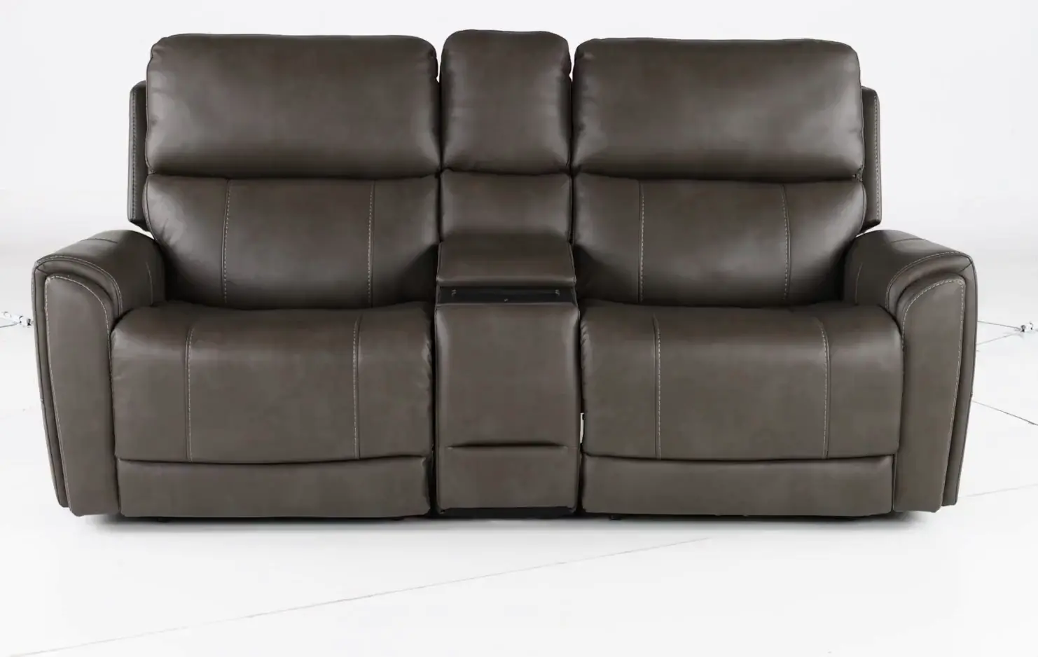 Damon Smoke Gray Power Reclining Loveseat with Console-5