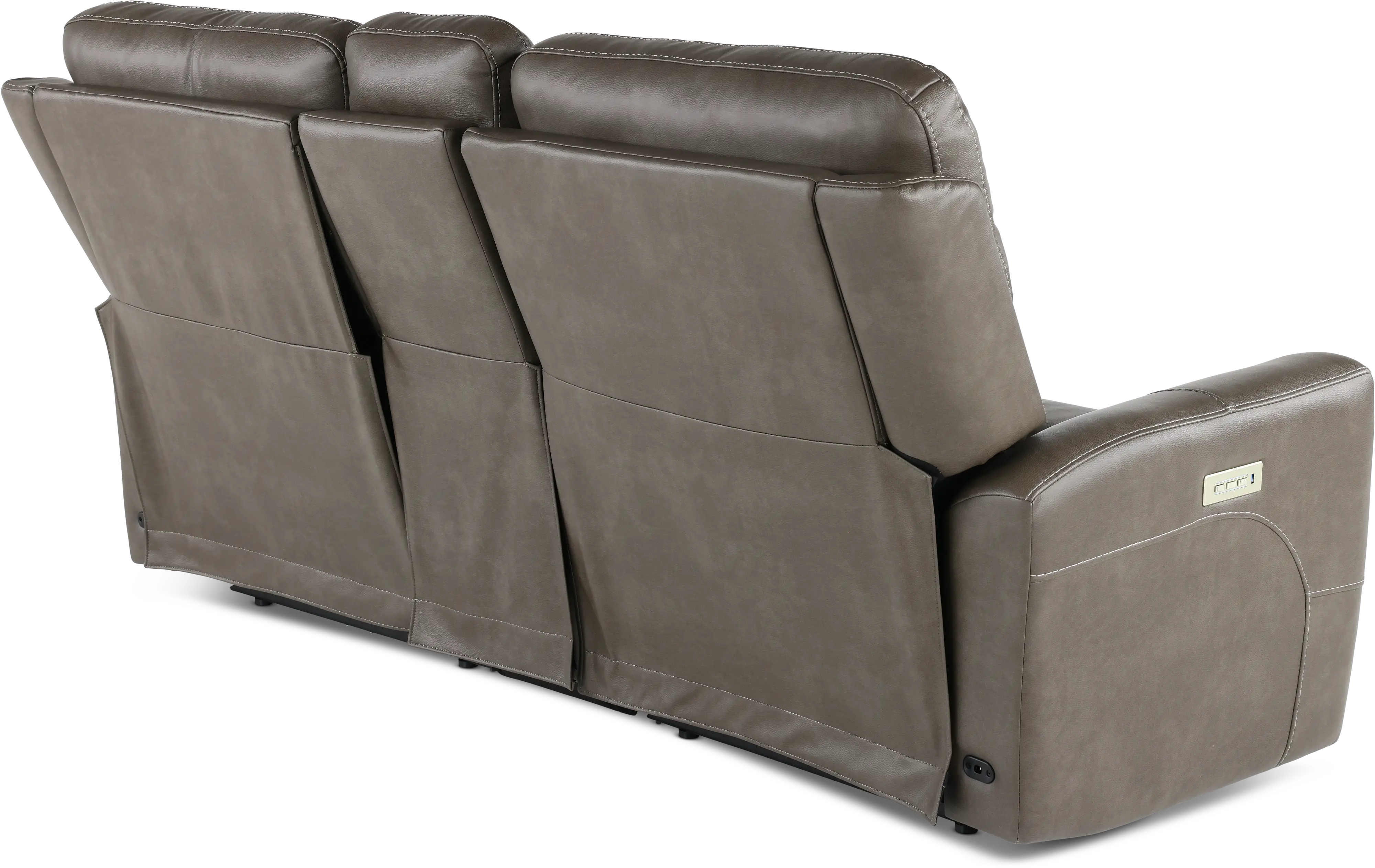 Damon Smoke Gray Power Reclining Loveseat with Console-7