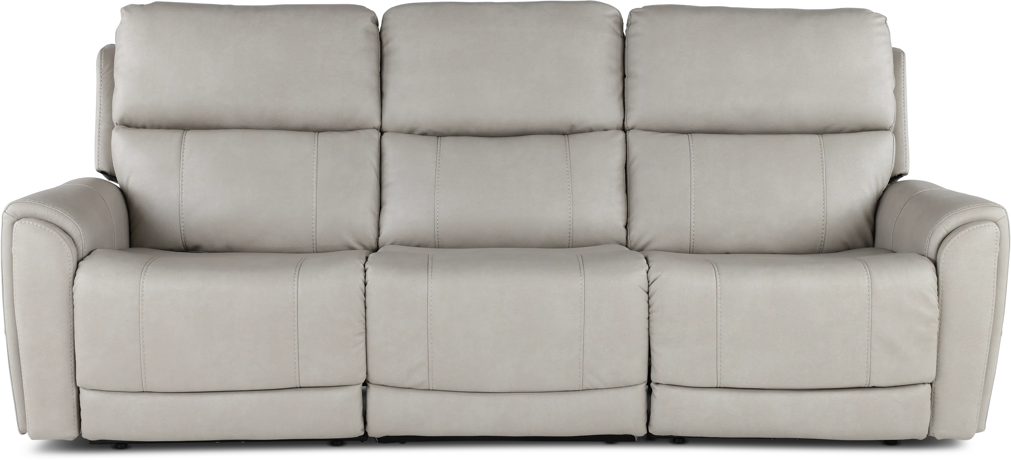 Damon Capriccio Dove Power Reclining Sofa with Power Lumbar and Headrest-1
