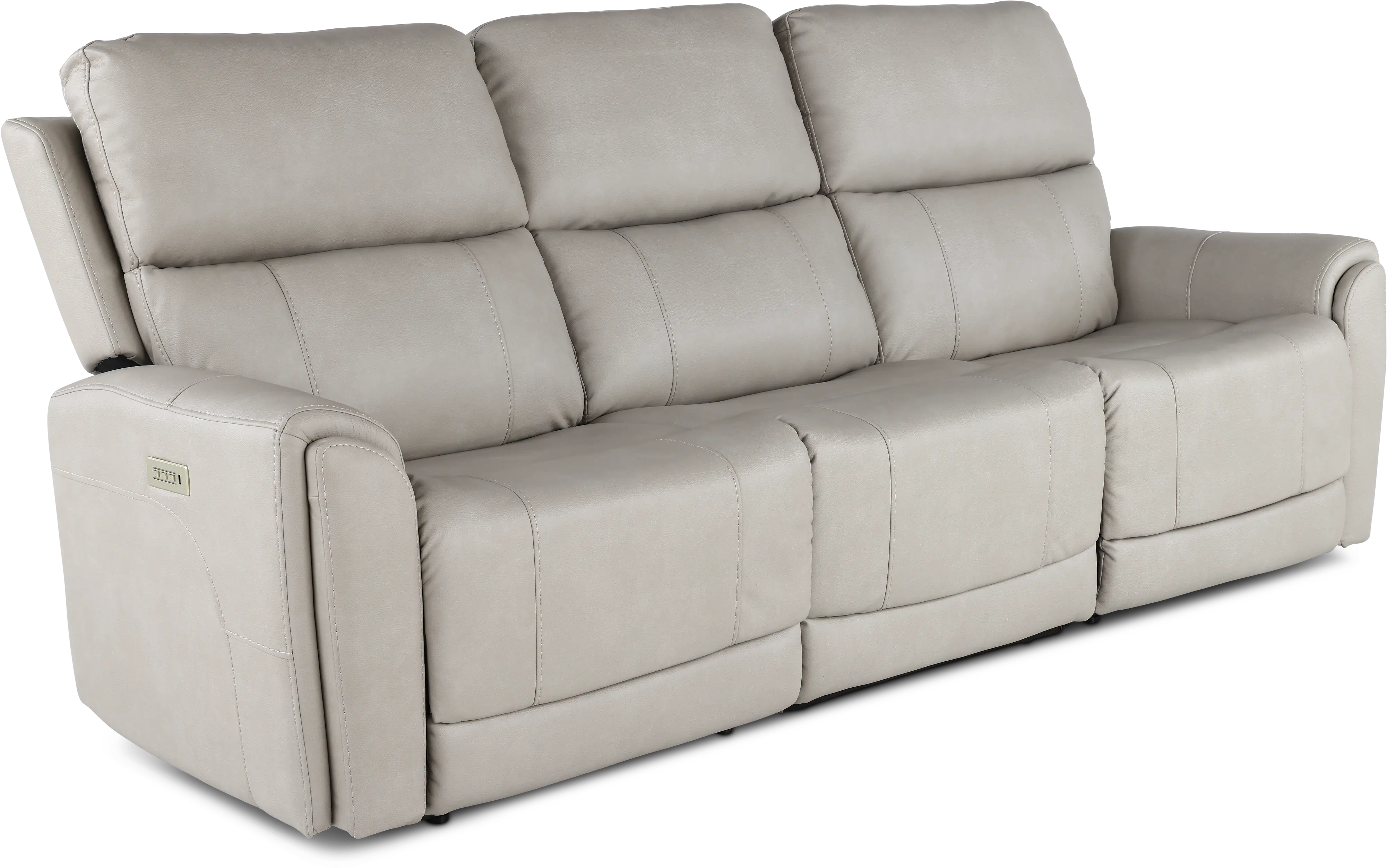 Damon Capriccio Dove Power Reclining Sofa with Power Lumbar and Headrest-4