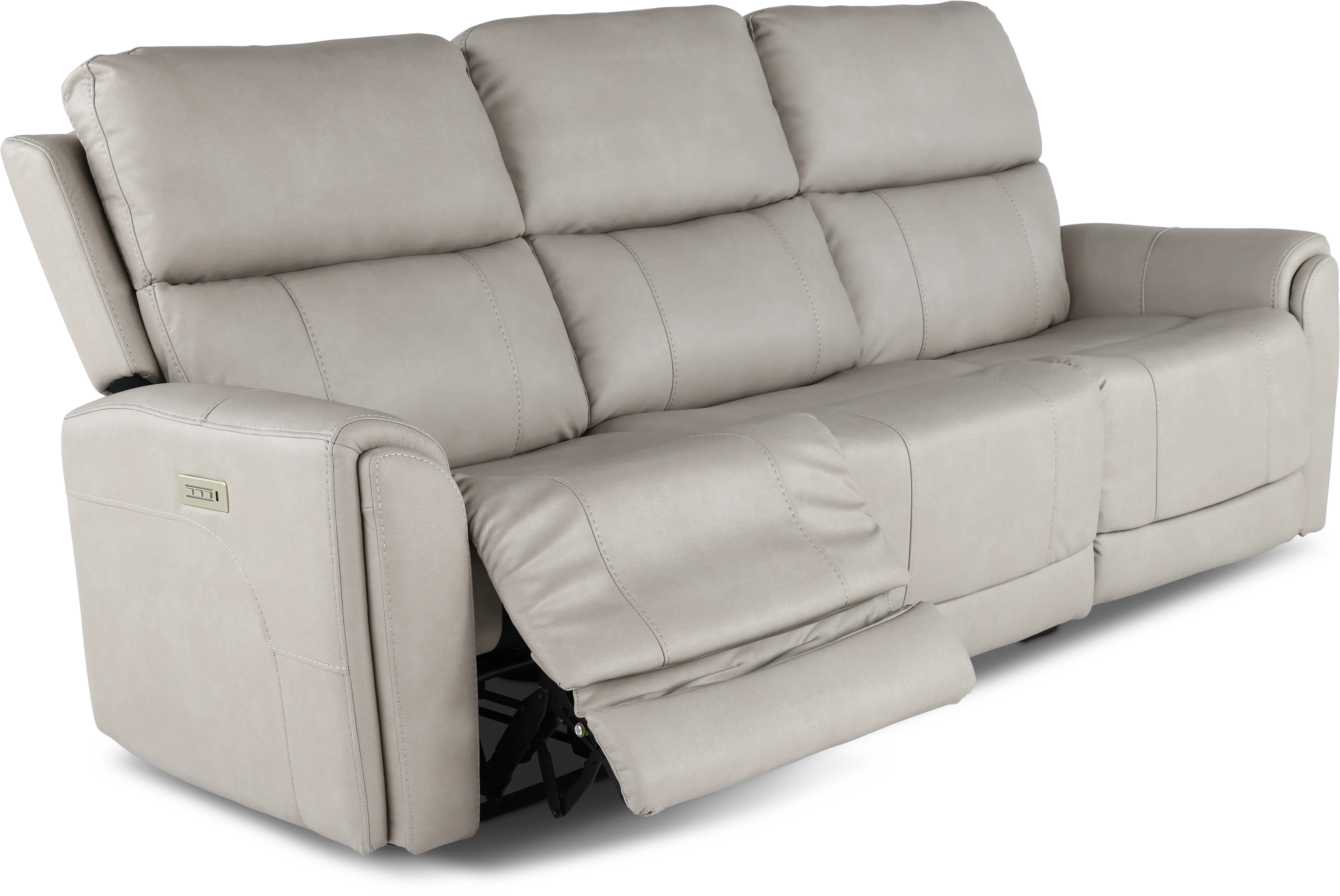 Damon Capriccio Dove Power Reclining Sofa with Power Lumbar and Headrest-6
