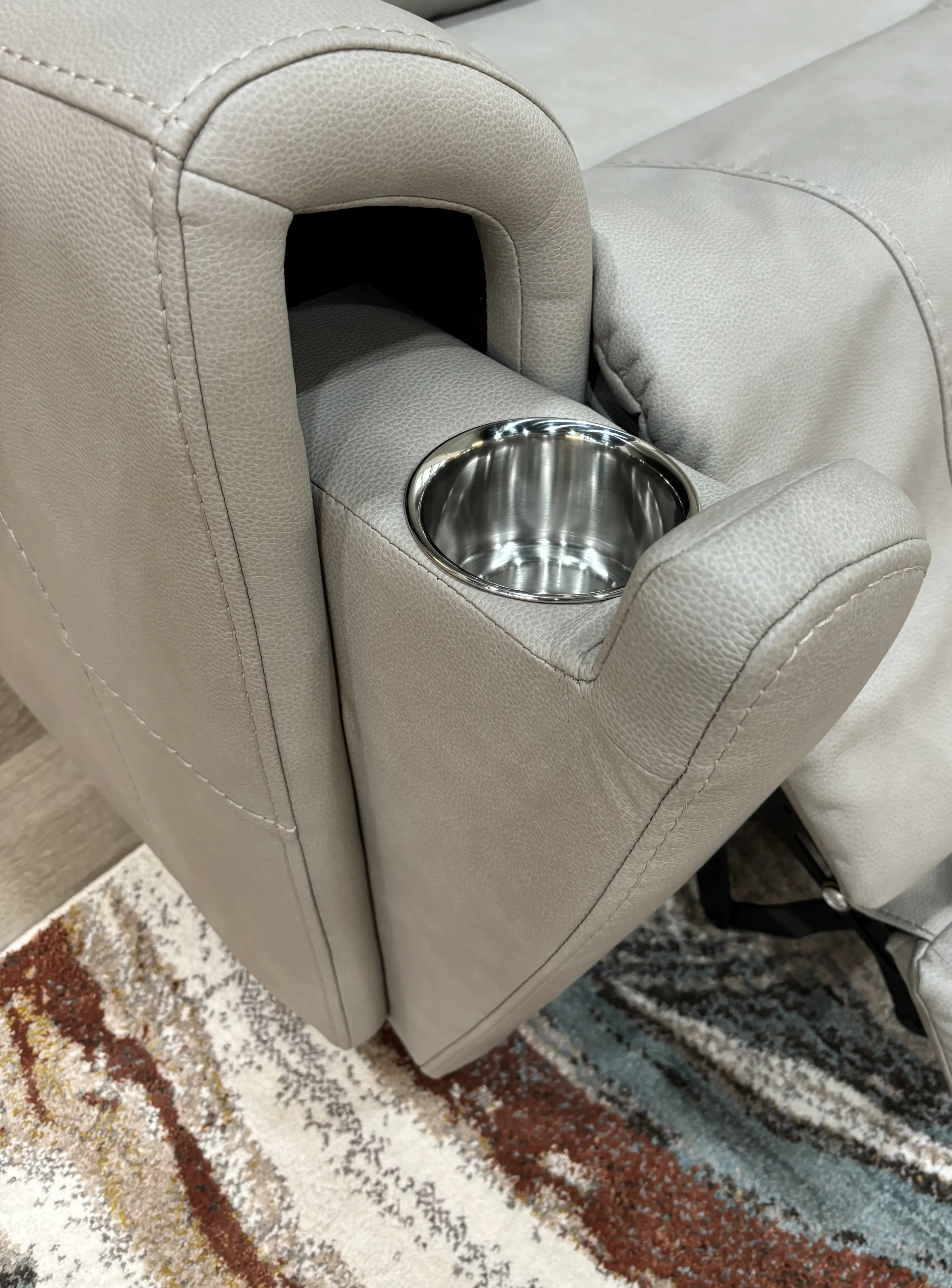 Damon Capriccio Dove Power Reclining Sofa with Power Lumbar and Headrest-8