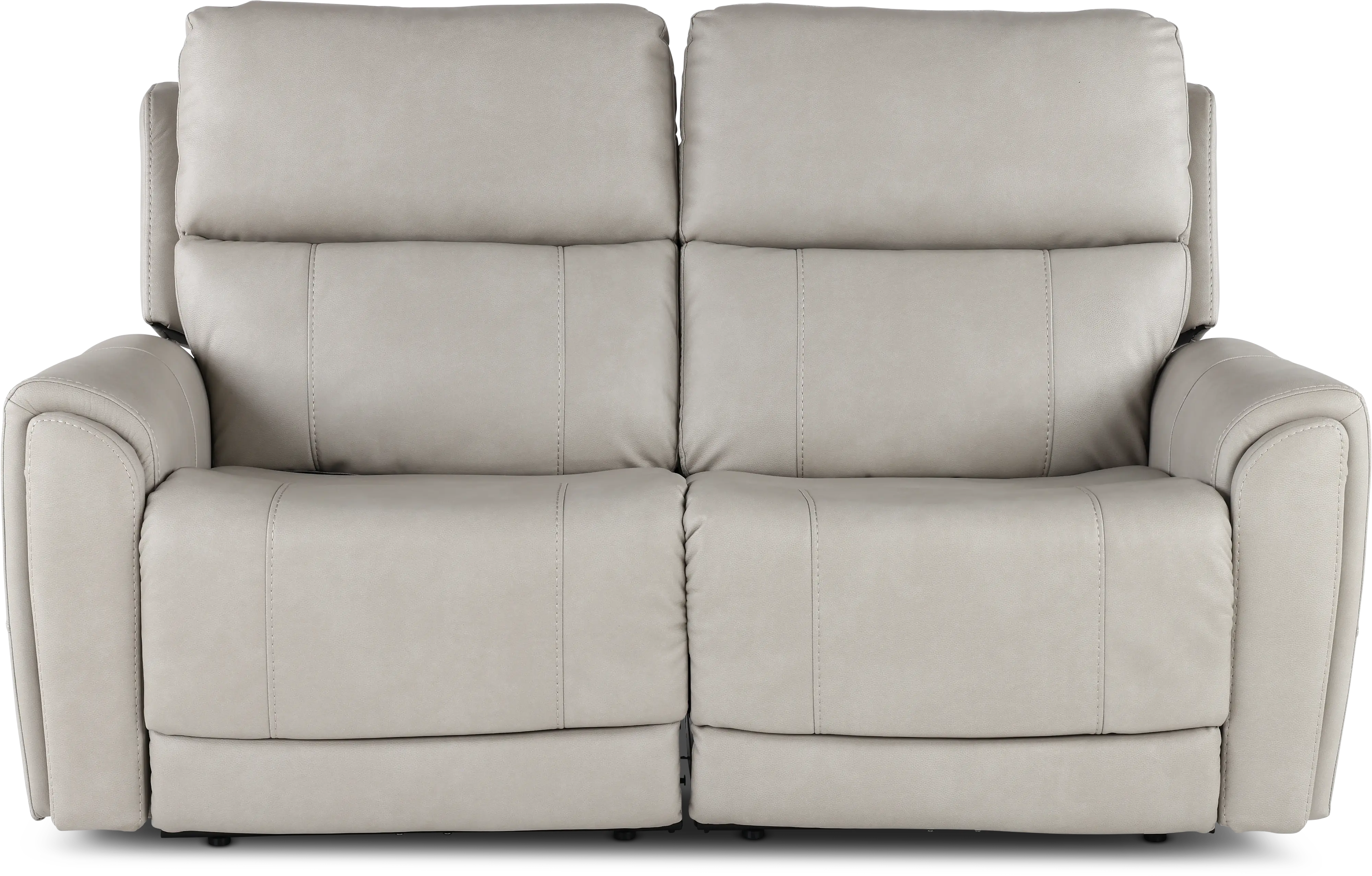 Damon Capriccio Dove Power Reclining Loveseat with Power Lumbar and Headrests-1