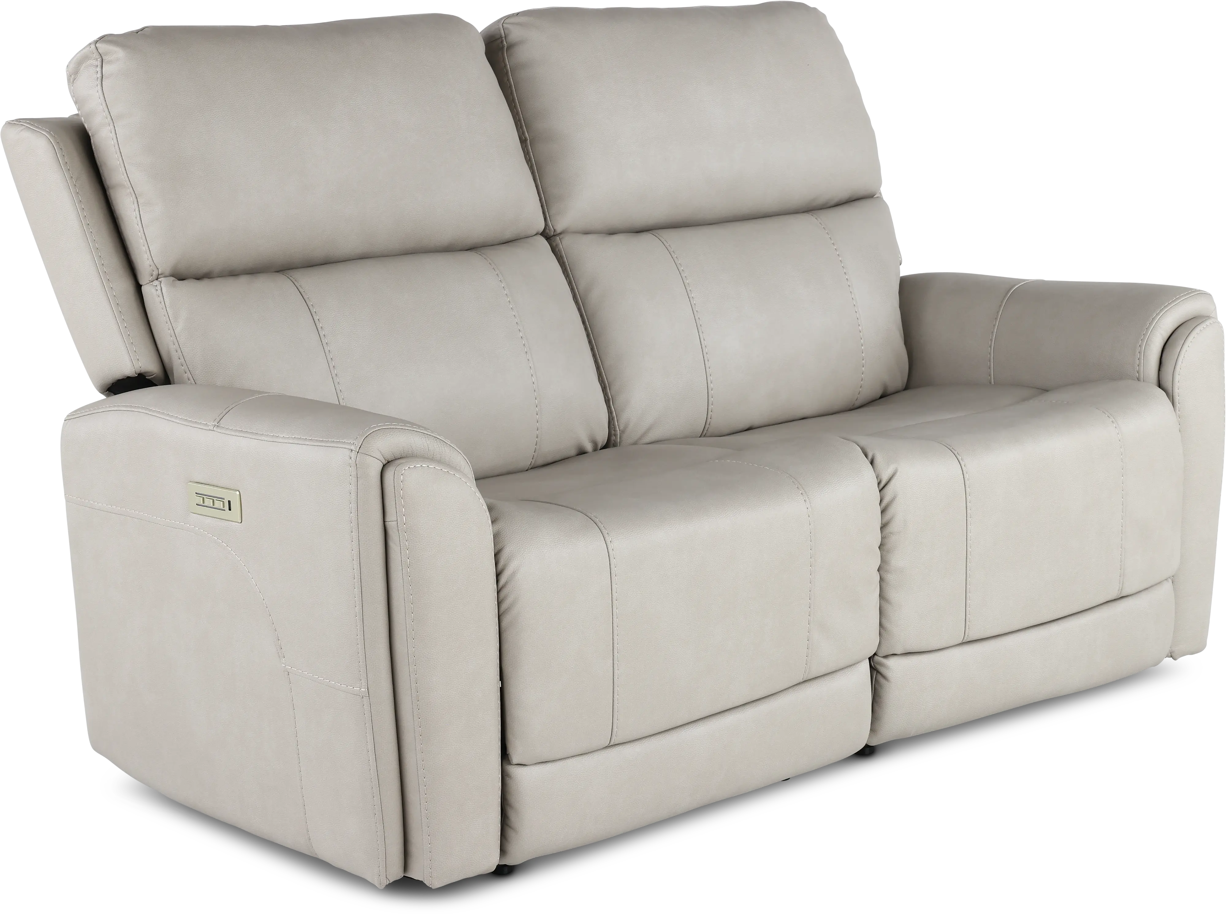 Damon Capriccio Dove Power Reclining Loveseat with Power Lumbar and Headrests-4