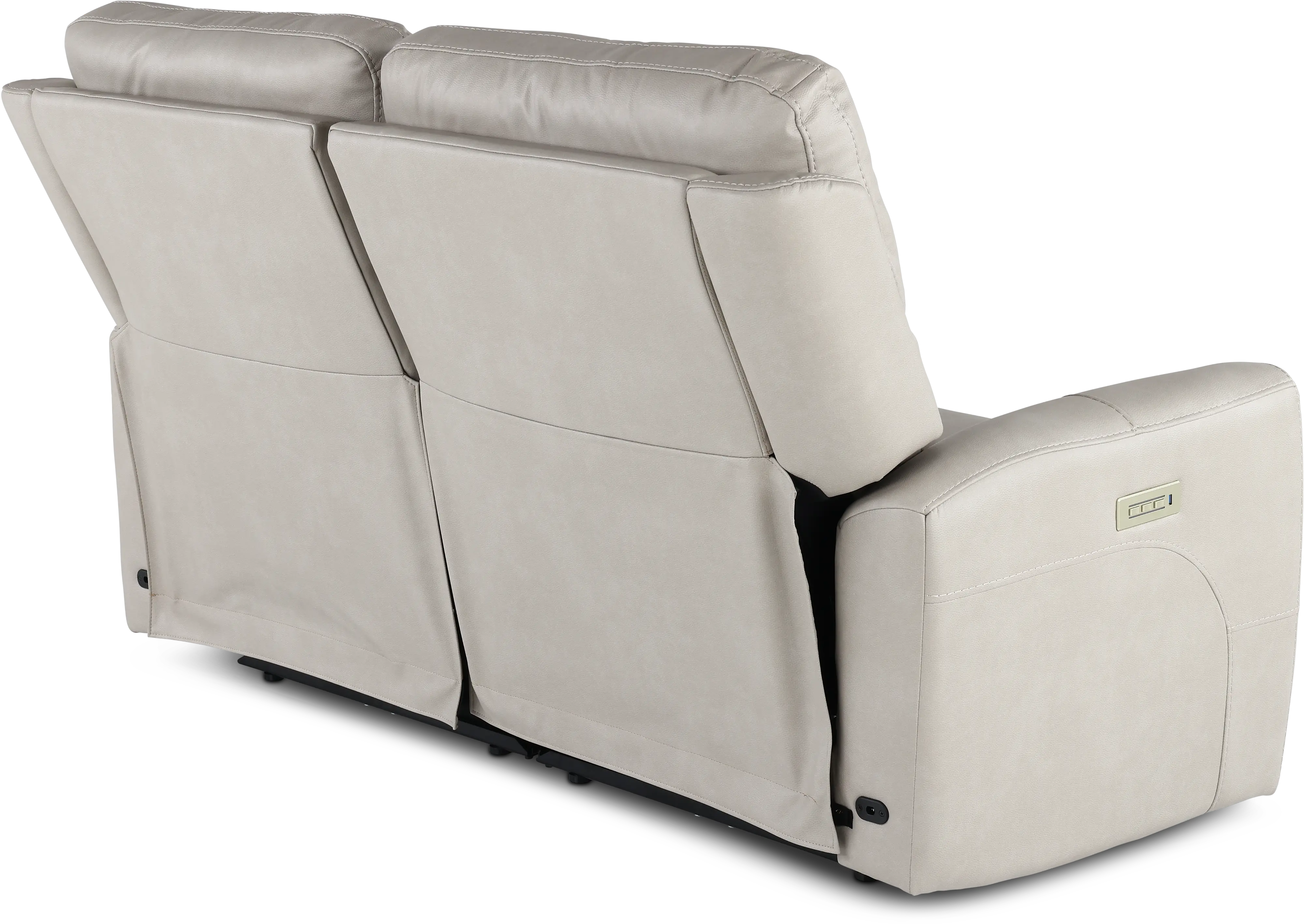 Damon Capriccio Dove Power Reclining Loveseat with Power Lumbar and Headrests-7