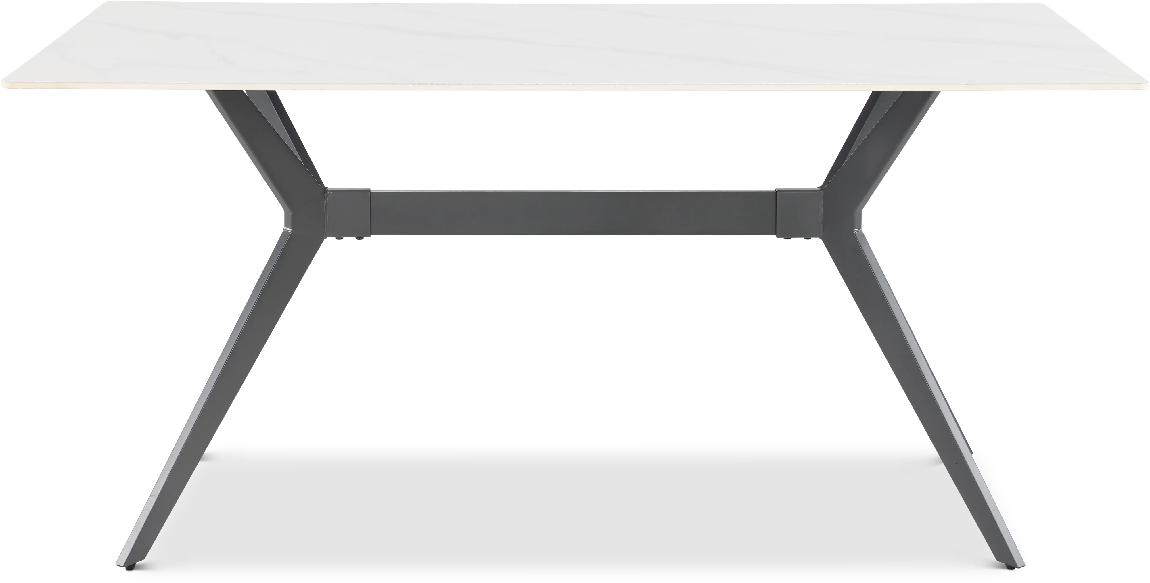 Brixley White Stone and Black Dining Table-2