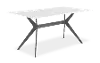 Brixley White Stone and Black Dining Table