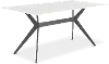 Brixley White Stone and Black Dining Table