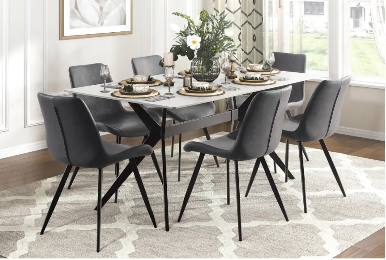 Brixley Dark Gray Upholstered Dining Chair-2
