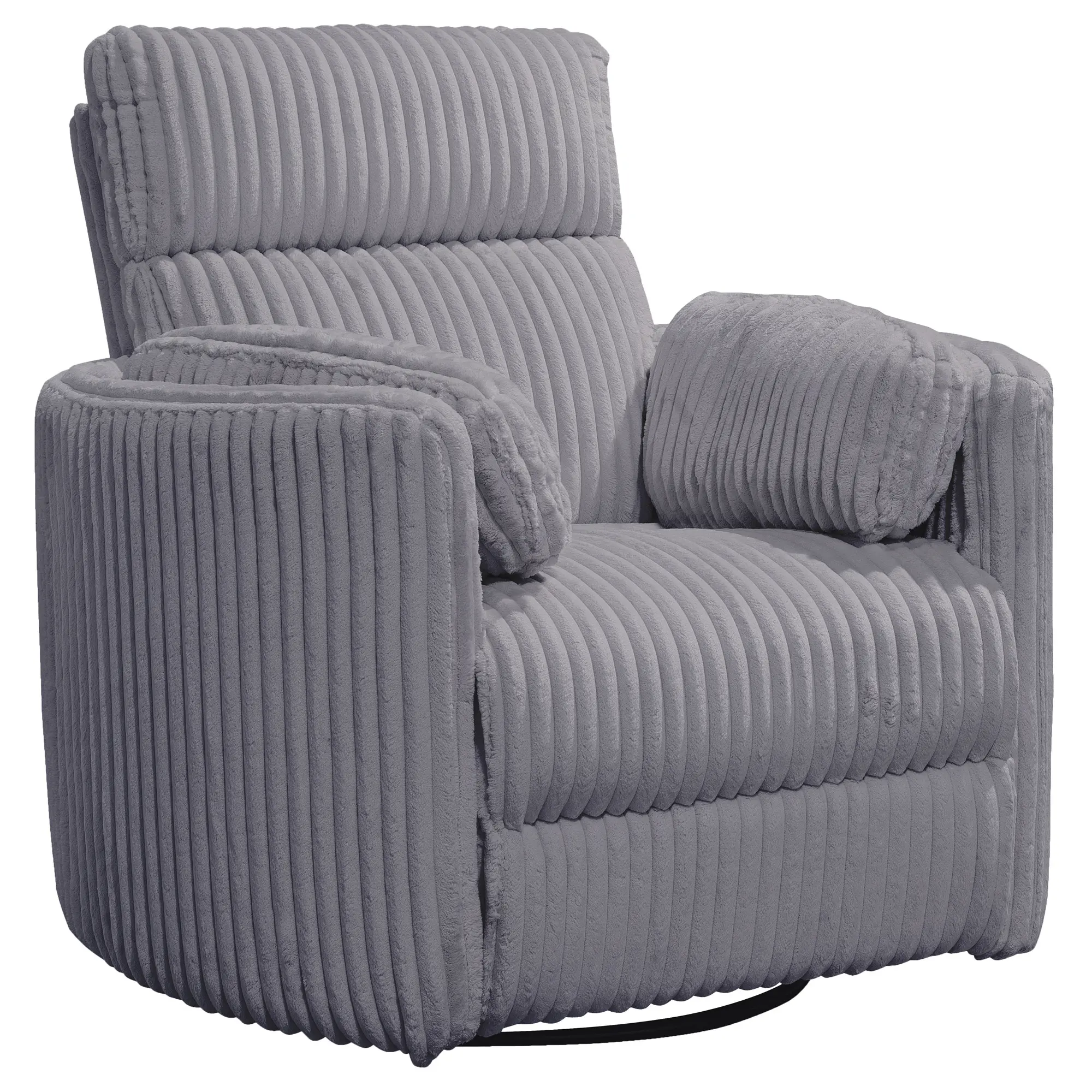 McCartney Gray Swivel Glider Power Recliner-1