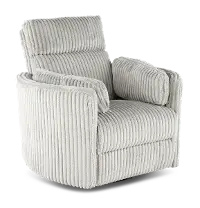 McCartney Gray Swivel Glider Power Recliner