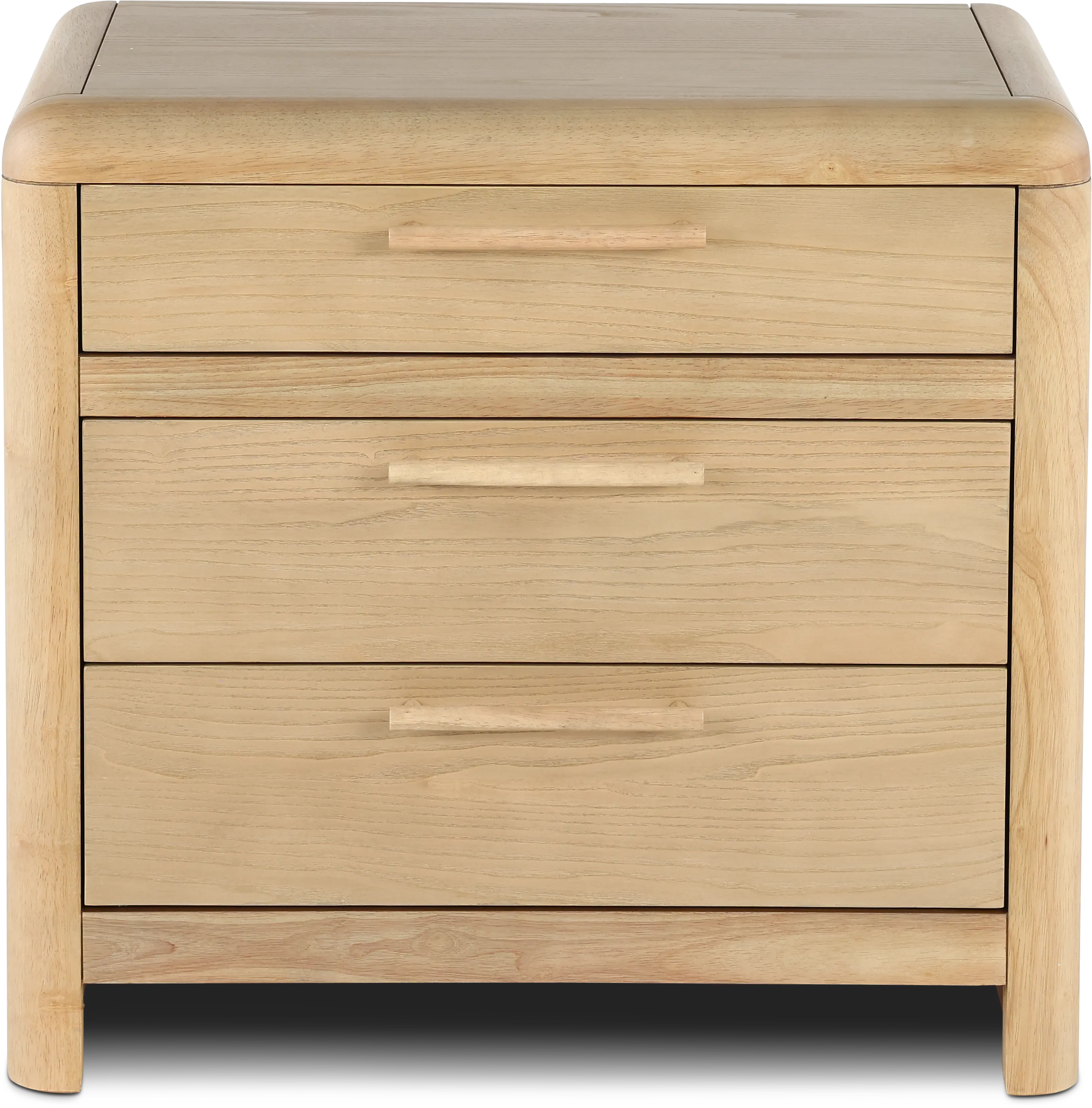 Furano Natural Ash 3-Drawer Nightstand-1