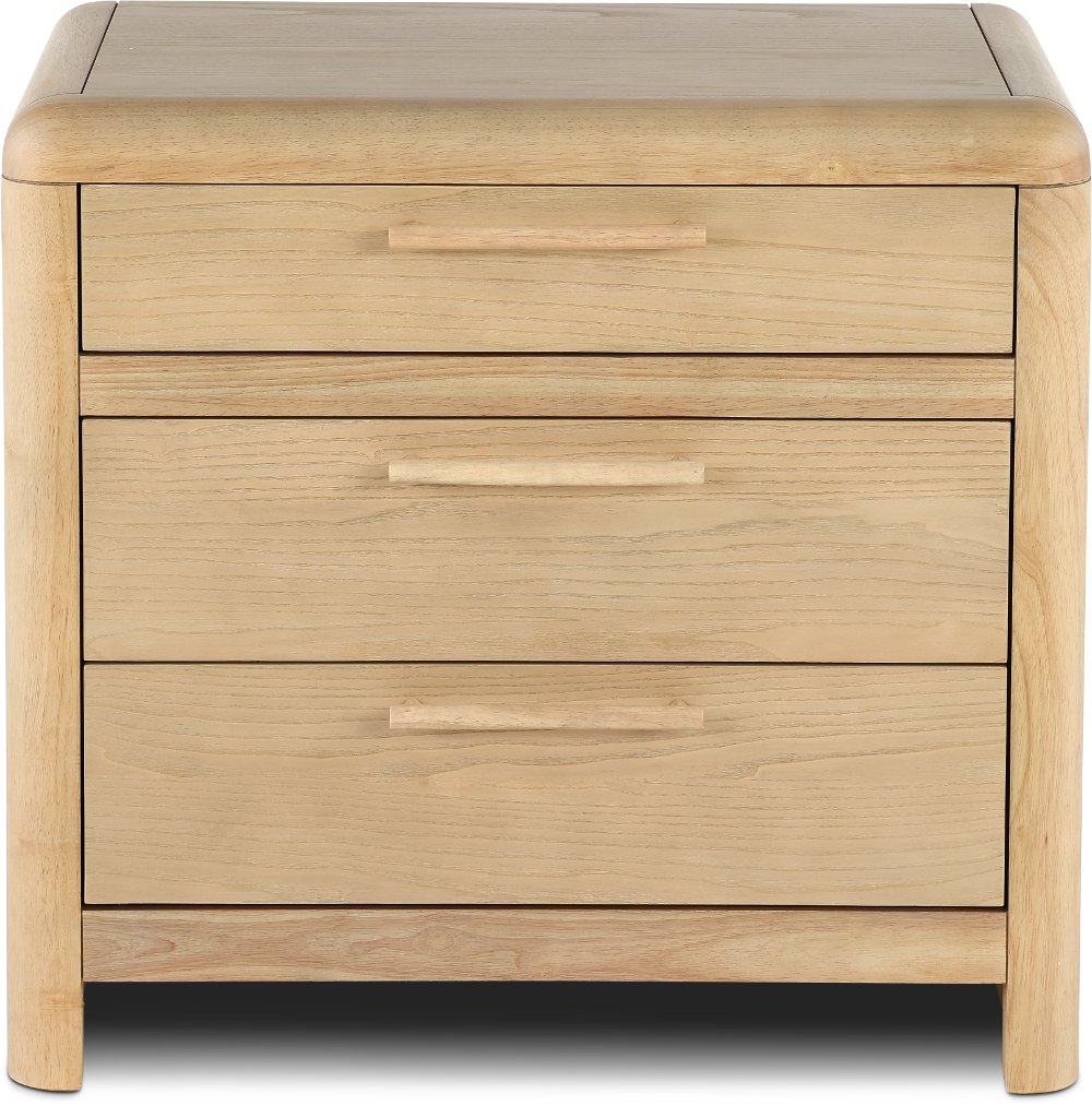 Furano Natural Ash 3-Drawer Nightstand