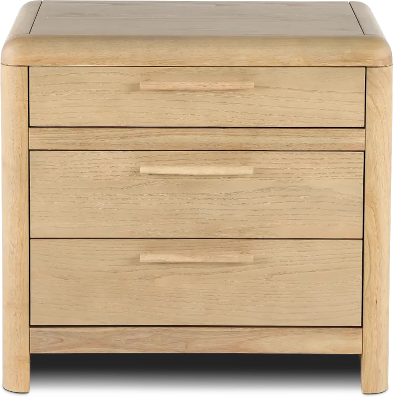 Furano Natural Ash 3-Drawer Nightstand