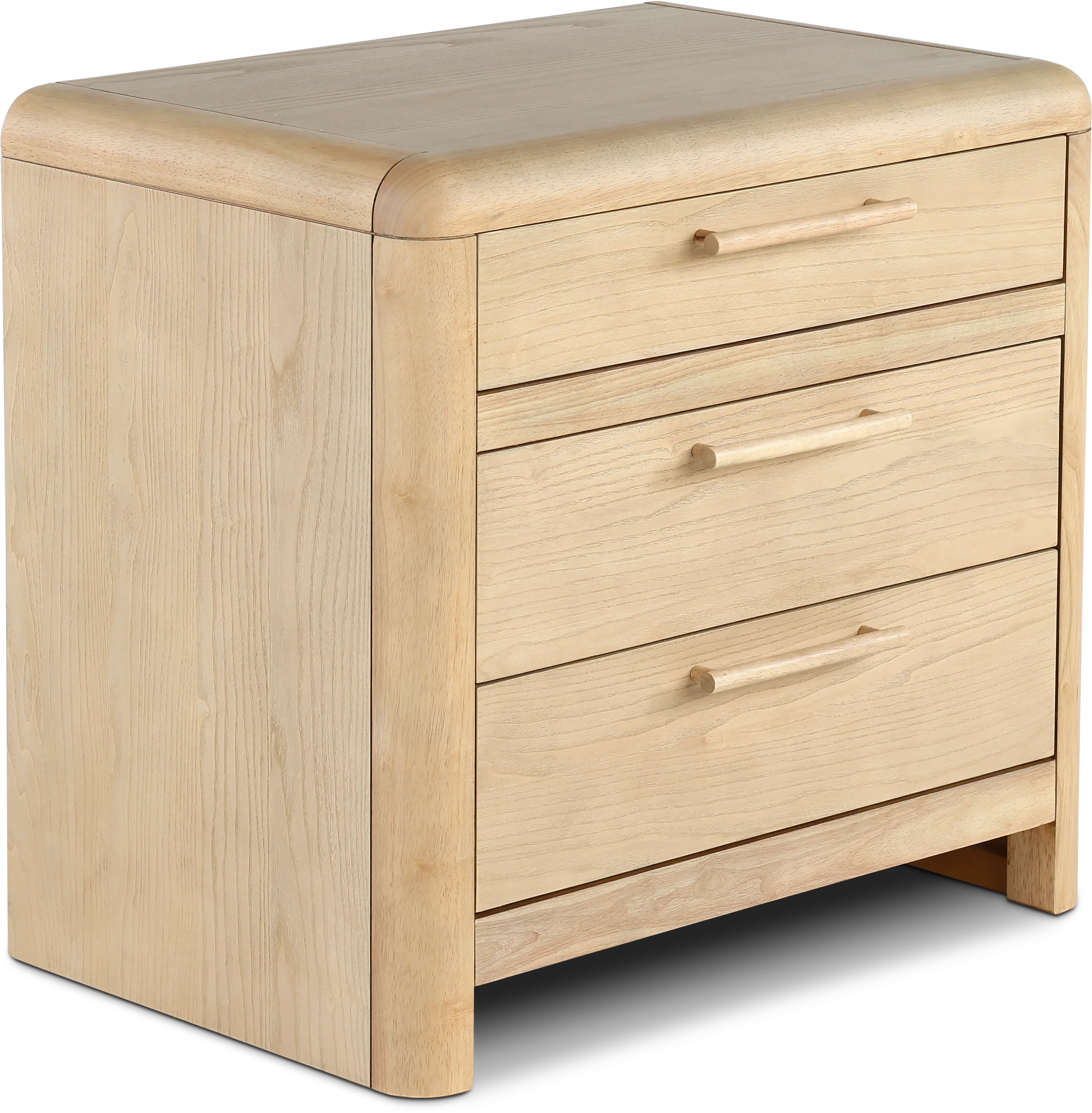 Furano Natural Ash 3-Drawer Nightstand-4