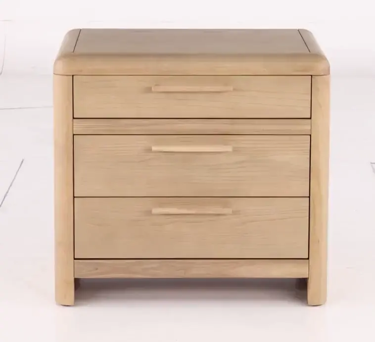 Furano Natural Ash 3-Drawer Nightstand-5