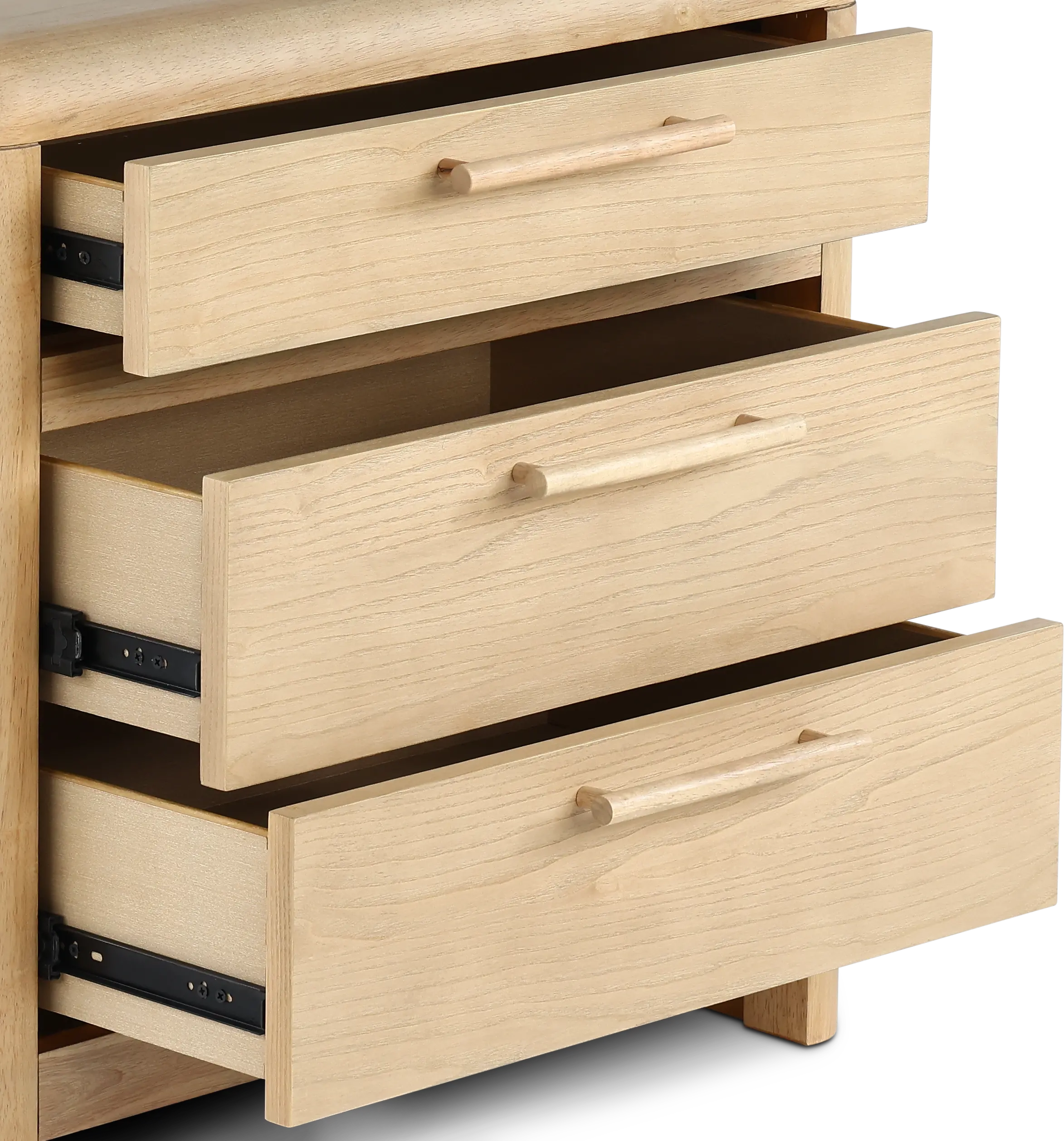Furano Natural Ash 3-Drawer Nightstand-2