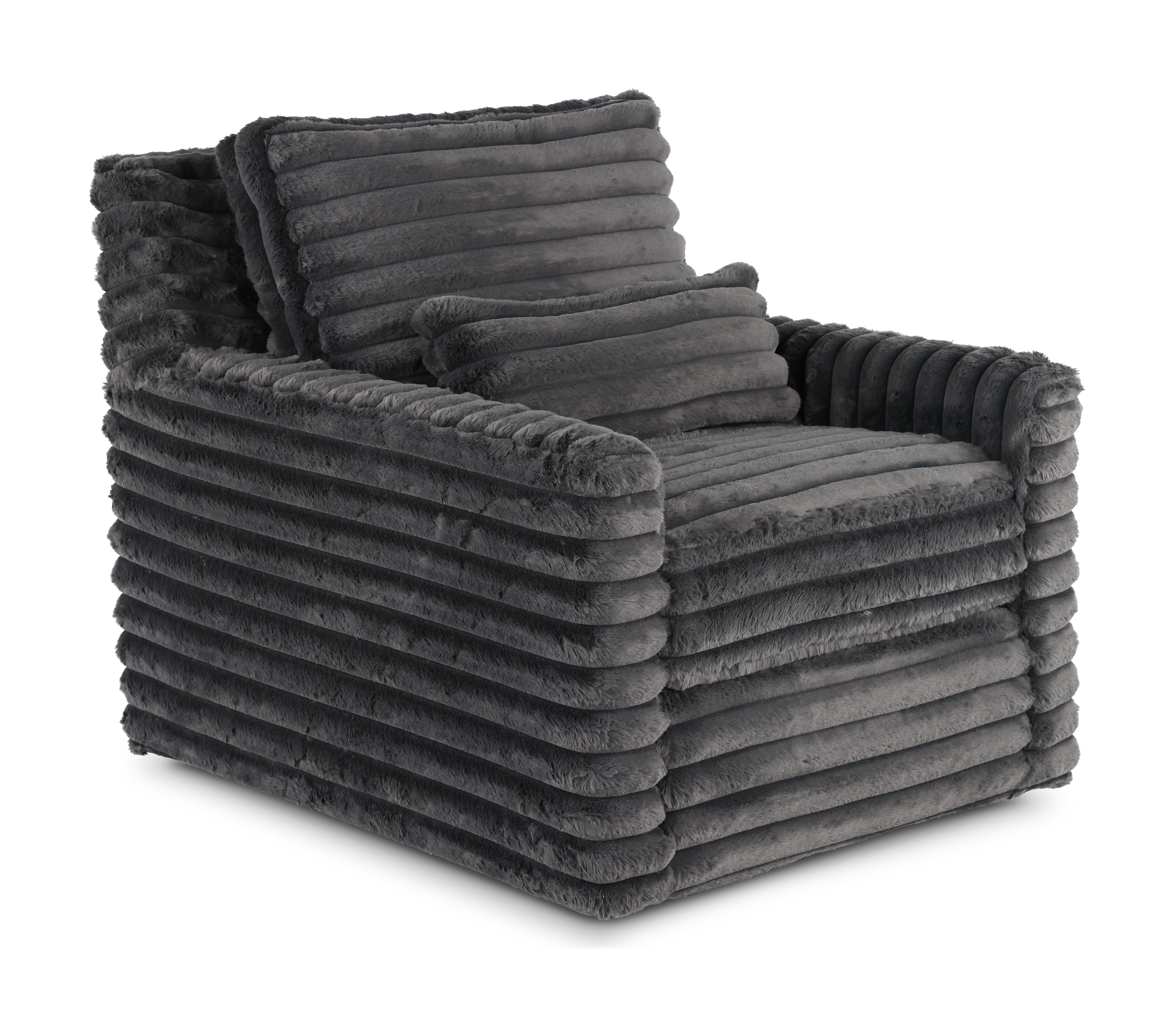 Caspian Dark Gray Swivel Chair-1