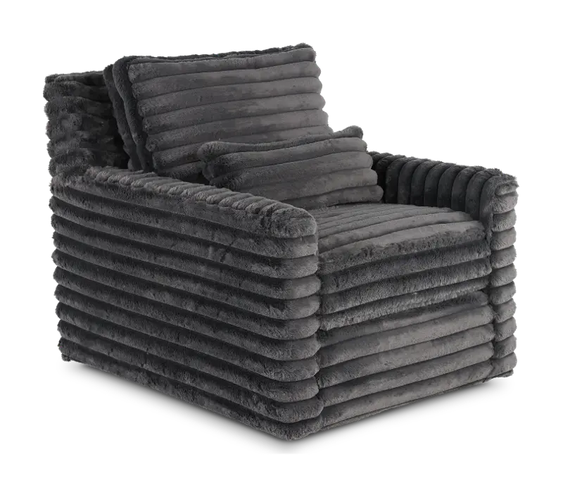 Caspian Dark Gray Swivel Chair