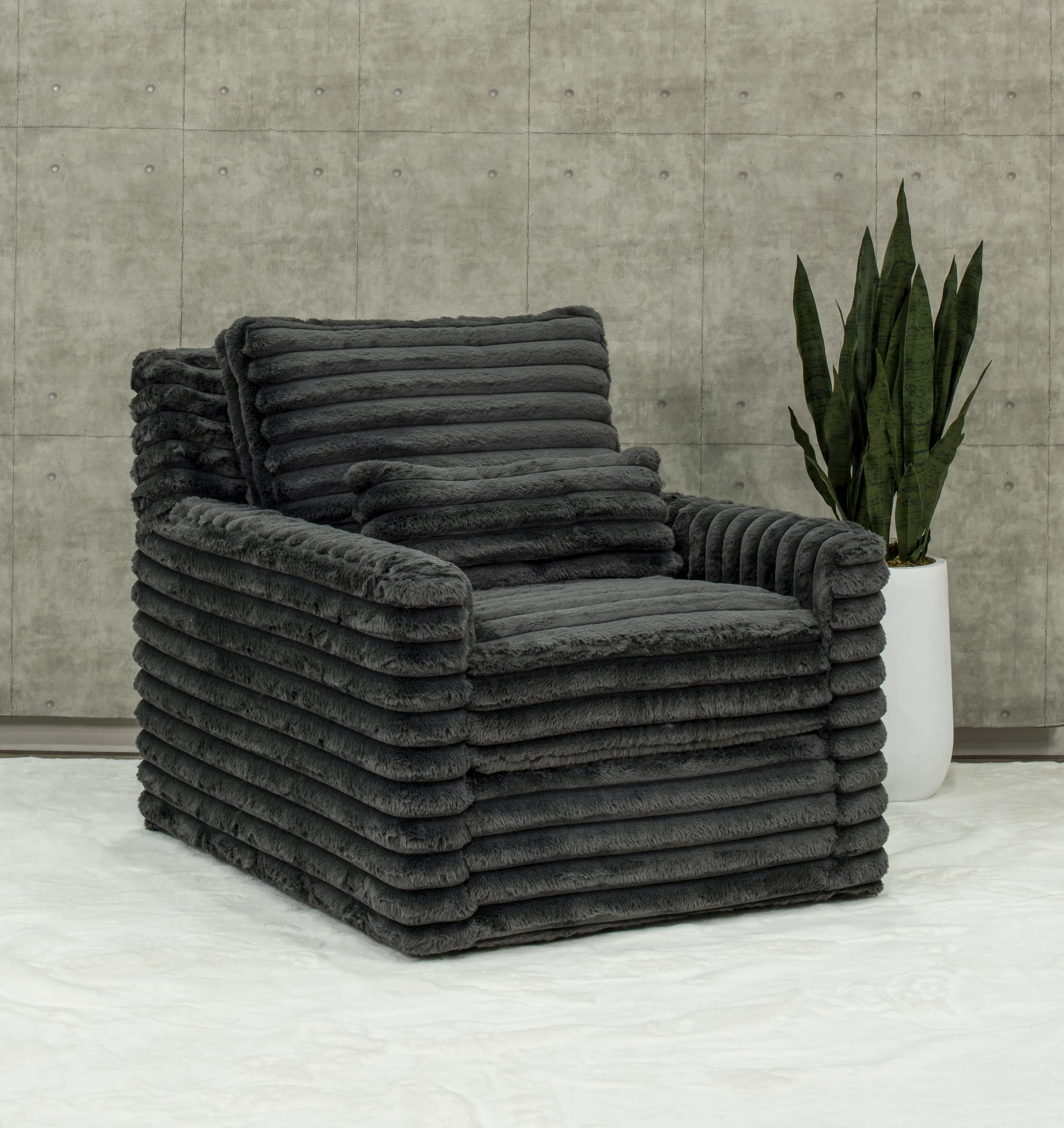 Caspian Dark Gray Swivel Chair-2