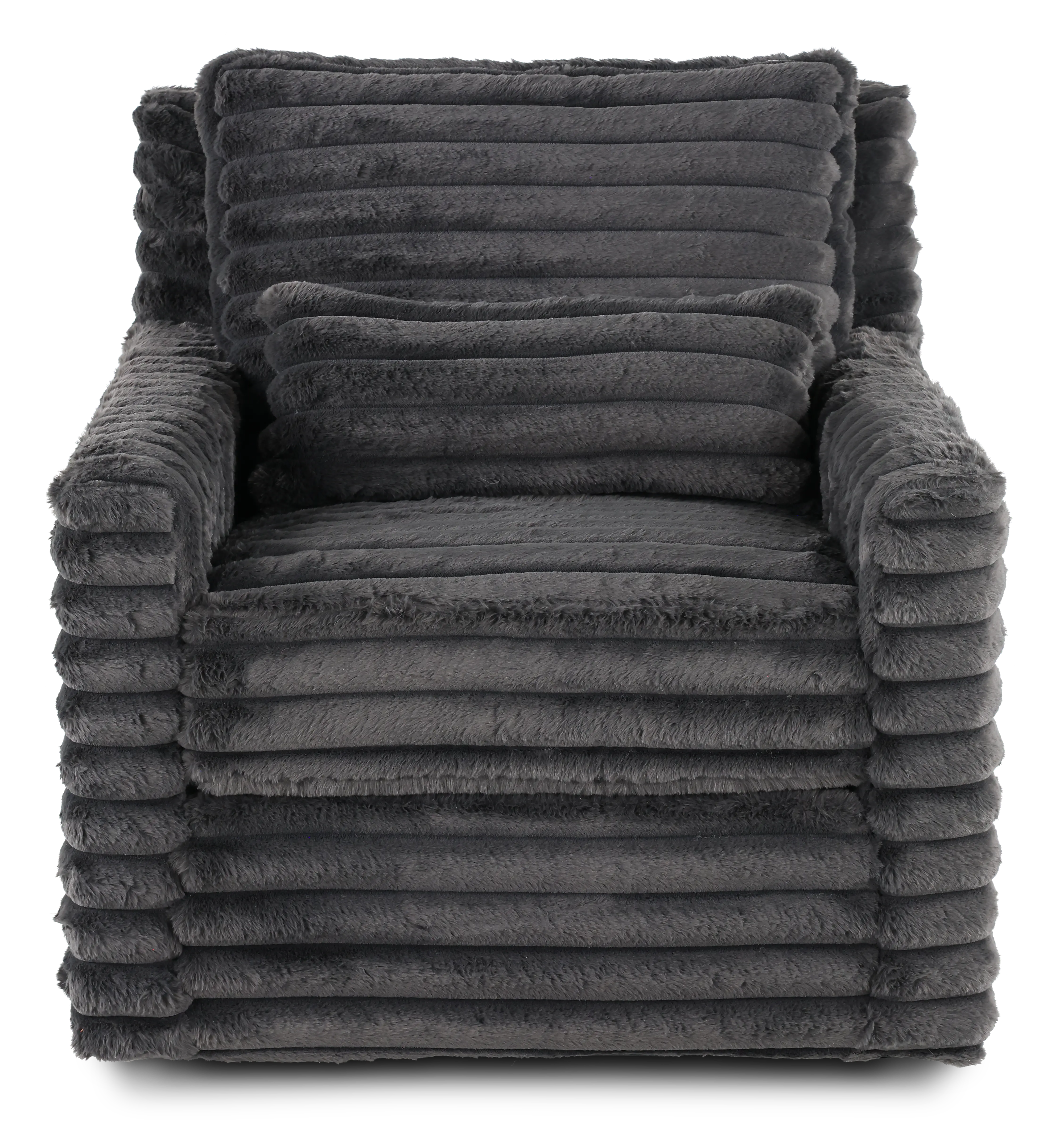 Caspian Dark Gray Swivel Chair-4