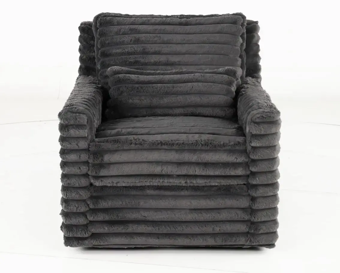 Caspian Dark Gray Swivel Chair-5