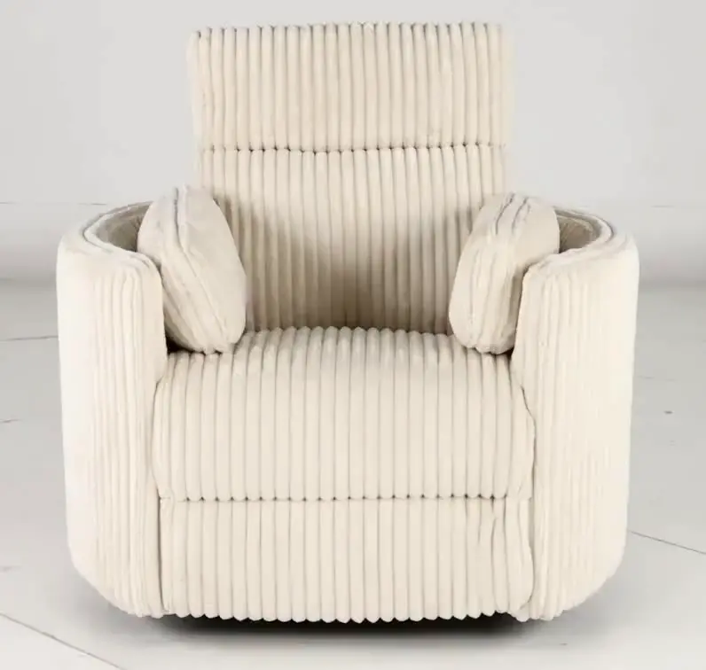 McCartney Ivory Swivel Glider Power Recliner-11