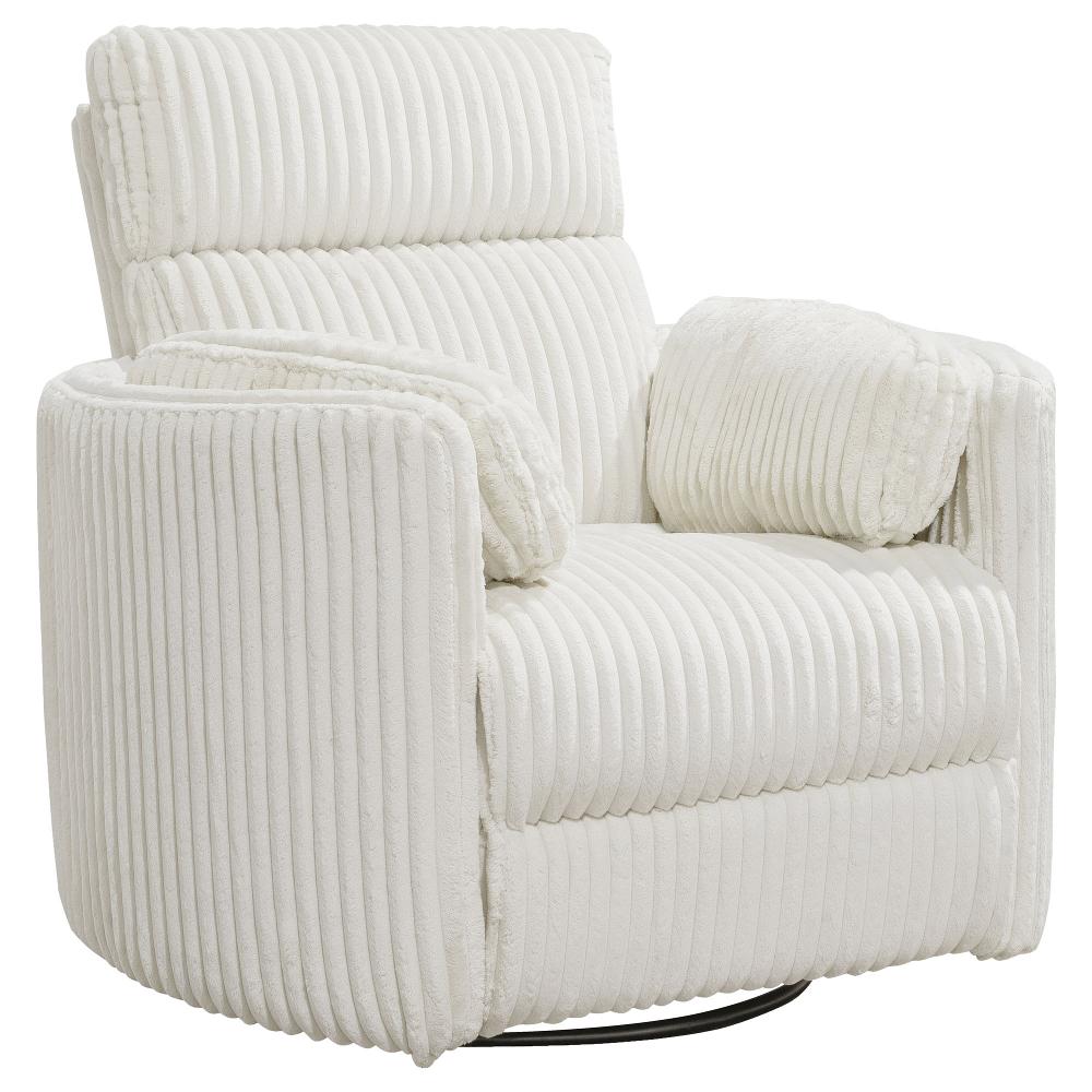 McCartney Ivory Swivel Glider Power Recliner