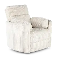 McCartney Ivory Swivel Glider Power Recliner