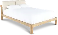 Furano Linen White and Natural King Platform Bed
