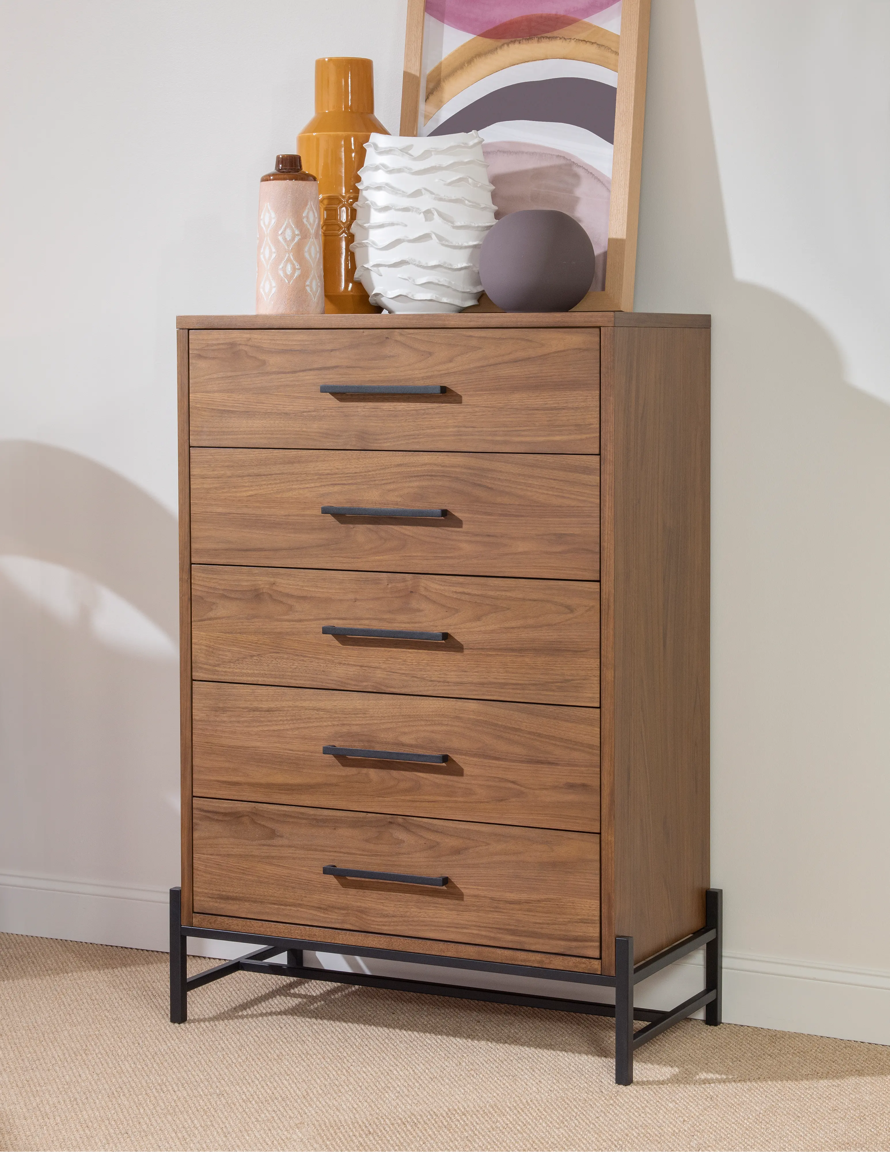 Midland Brown Chest of Drawers-2