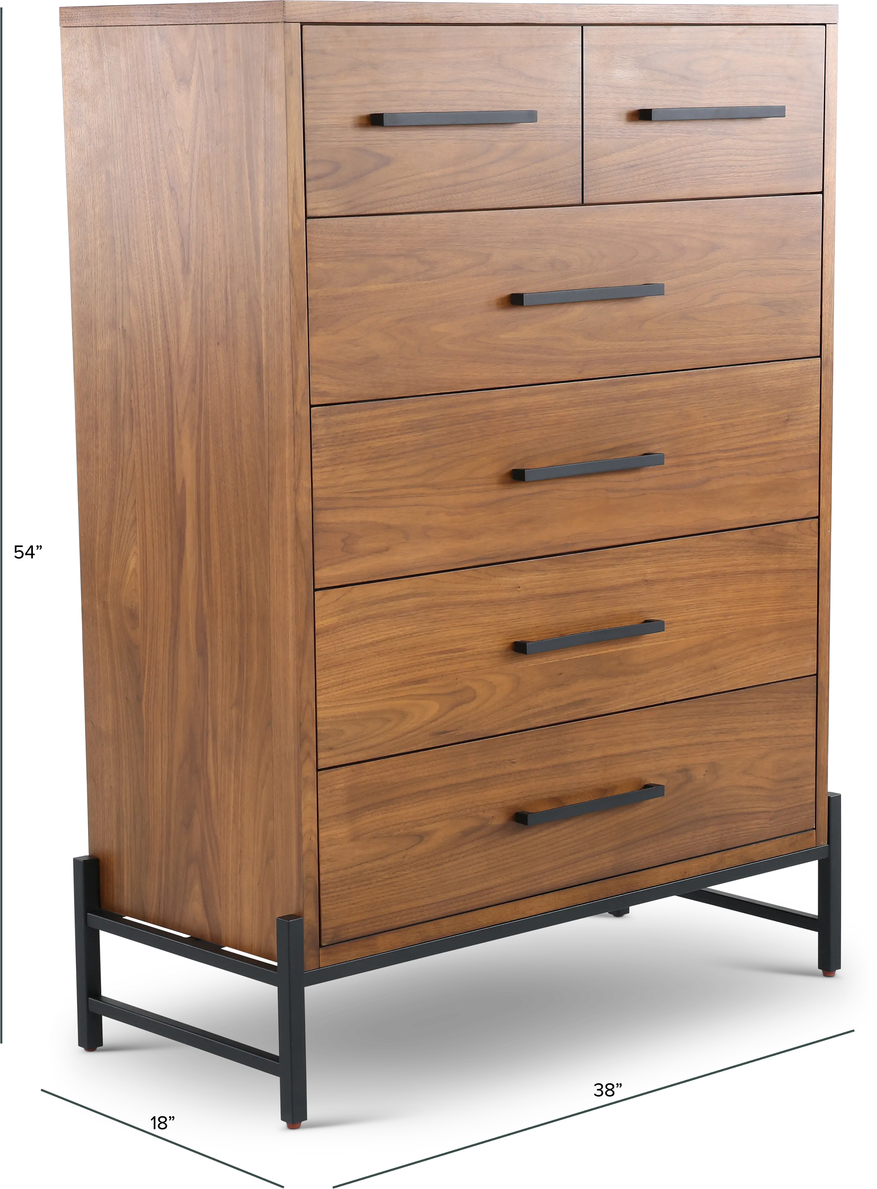 Midland Brown Chest of Drawers-3
