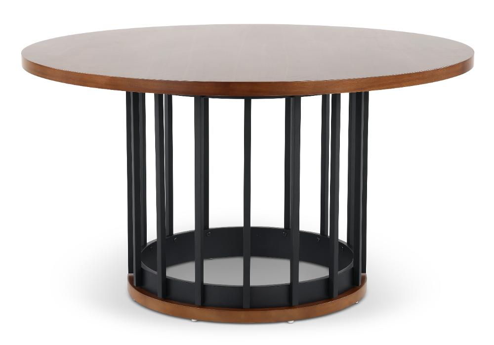 Midland Brown and Black Round Dining Table