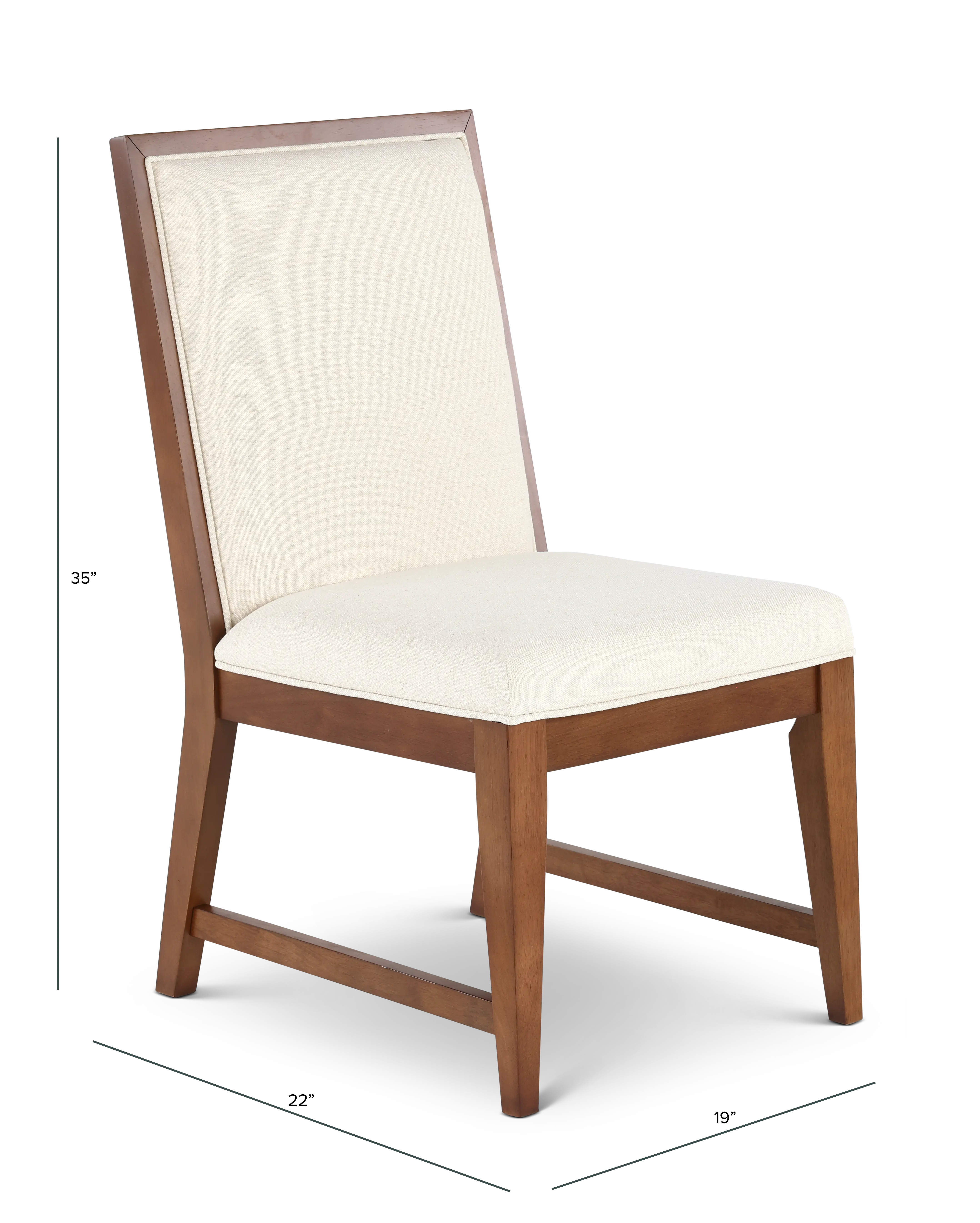 Midland Brown and White Dining Chair-3