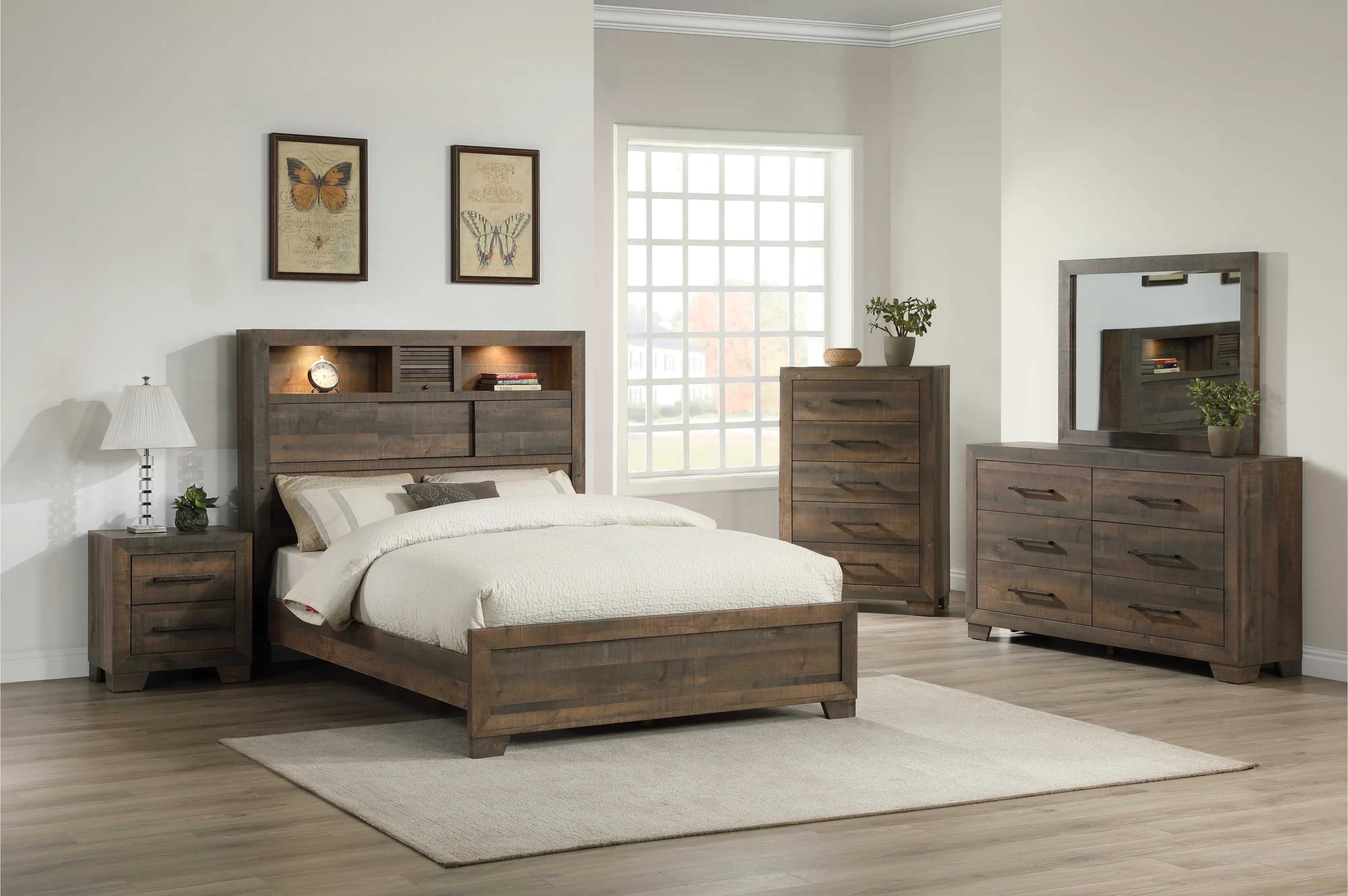 North Pass Brown Queen Bed-2