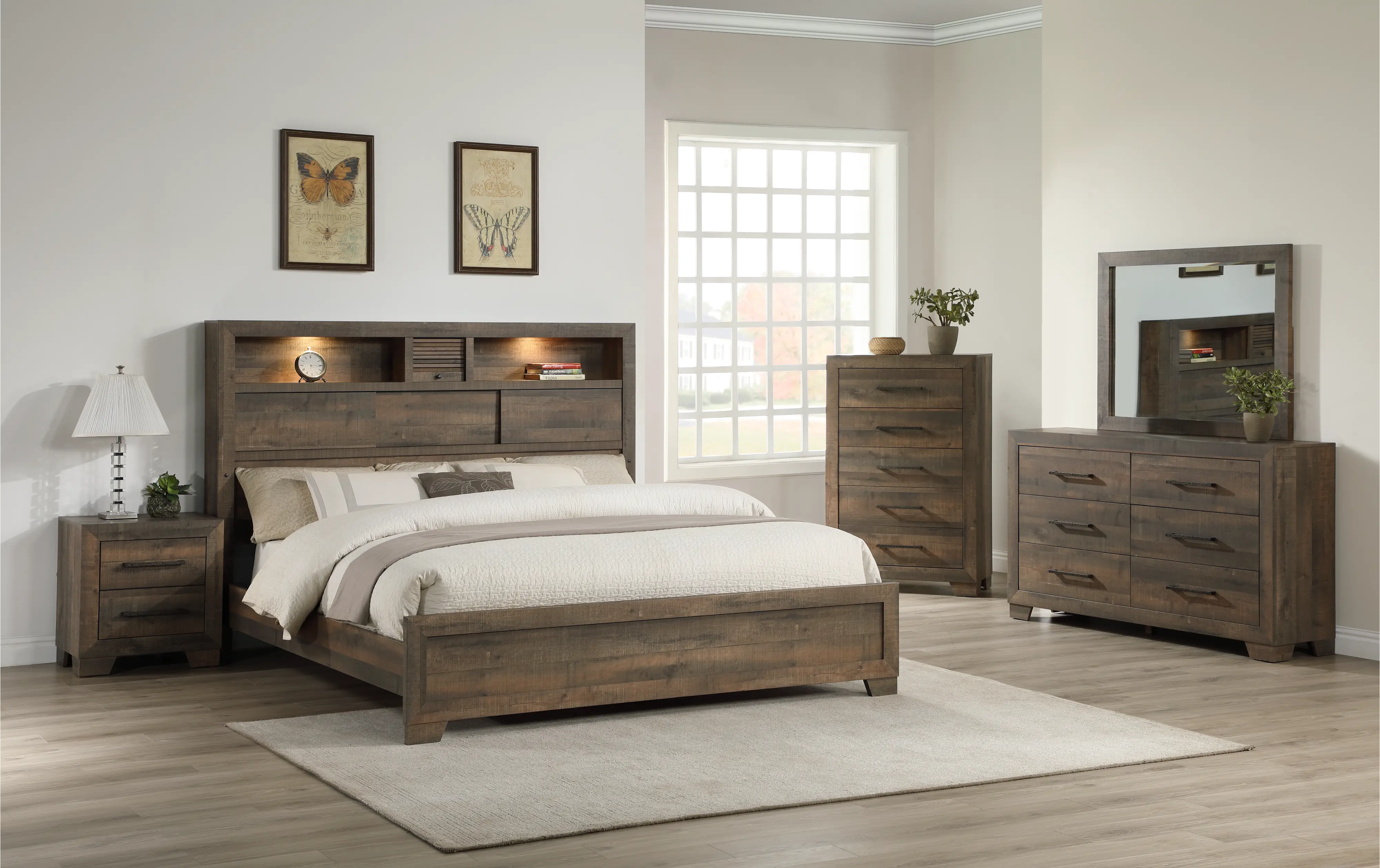 North Pass Brown King Bed-2