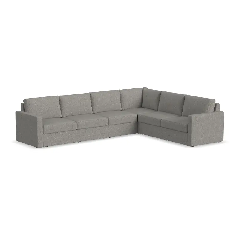 Flex Gray 6-Seat Modular Sectional